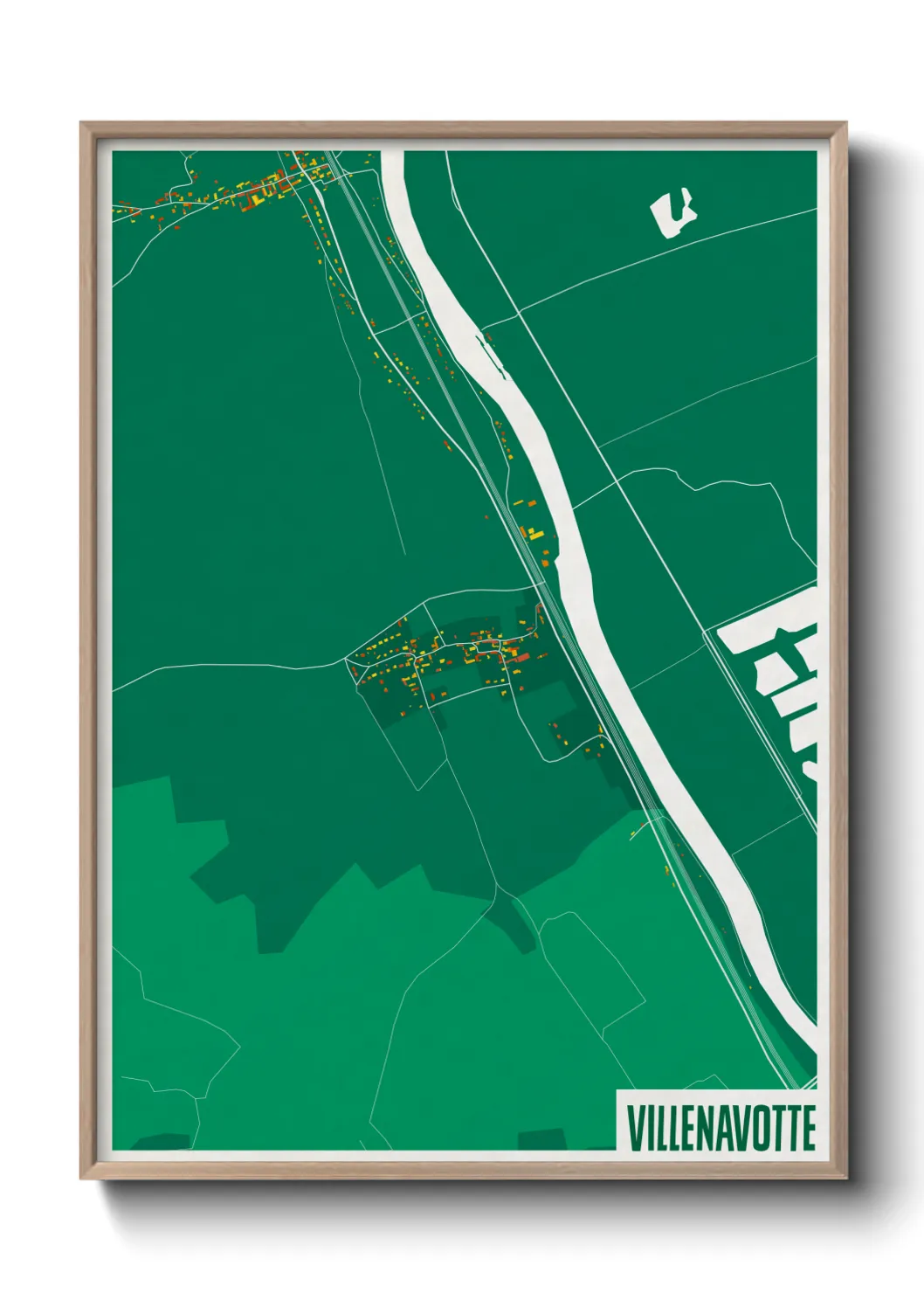 Une affiche de carte sur Villenavotte