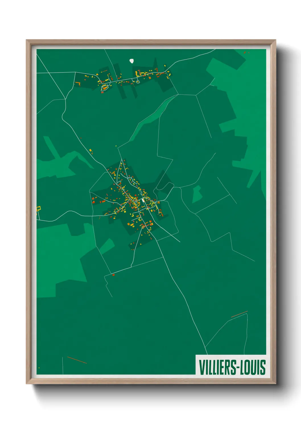 Une affiche de carte sur Villiers-Louis