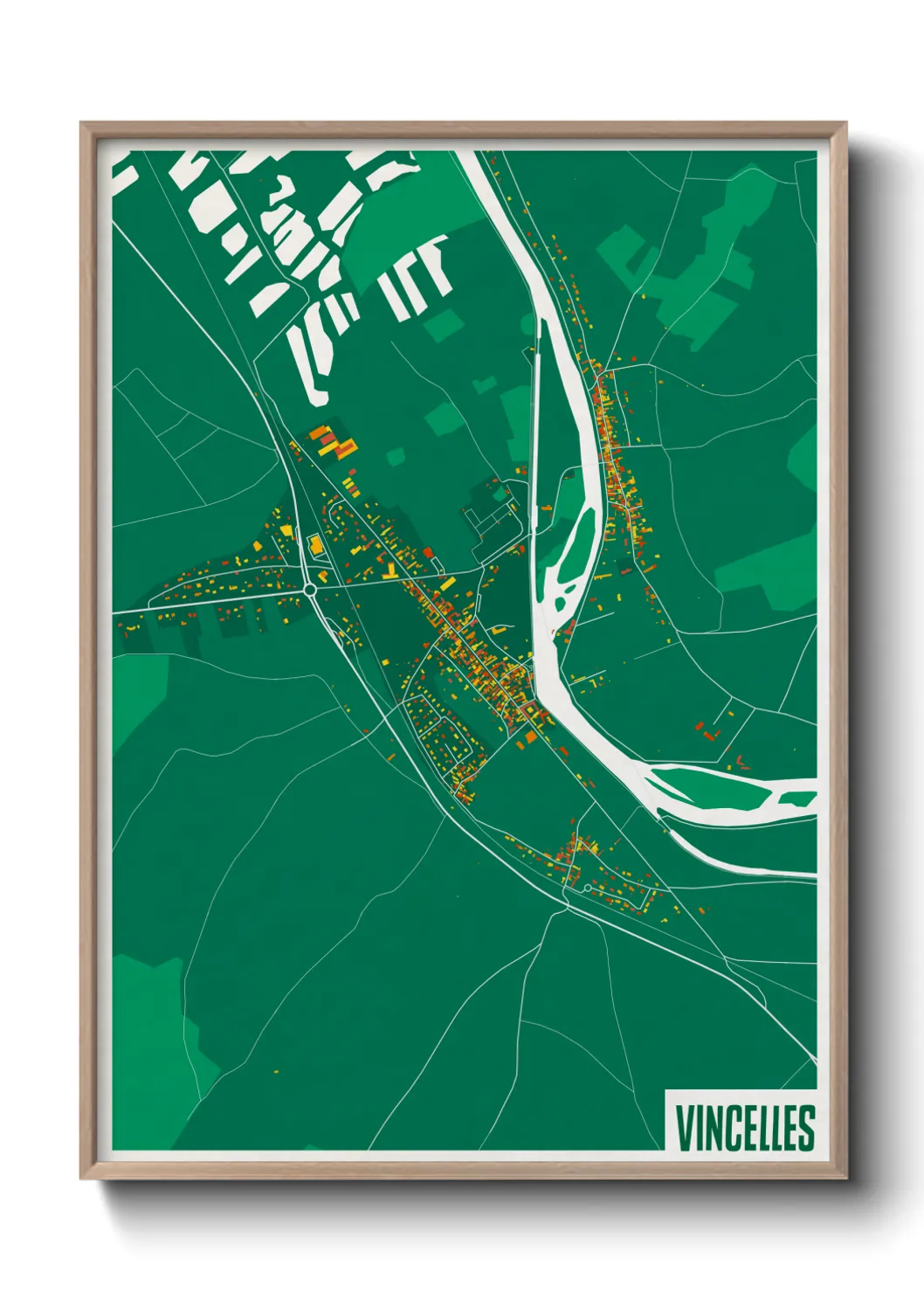 Une affiche de carte sur Vincelles