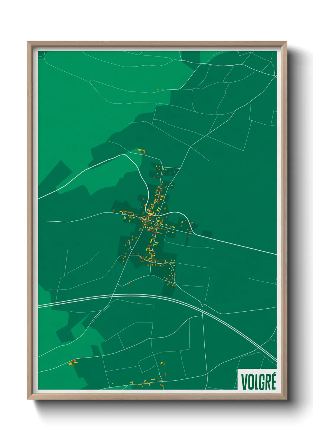 Une affiche de carte sur Volgré