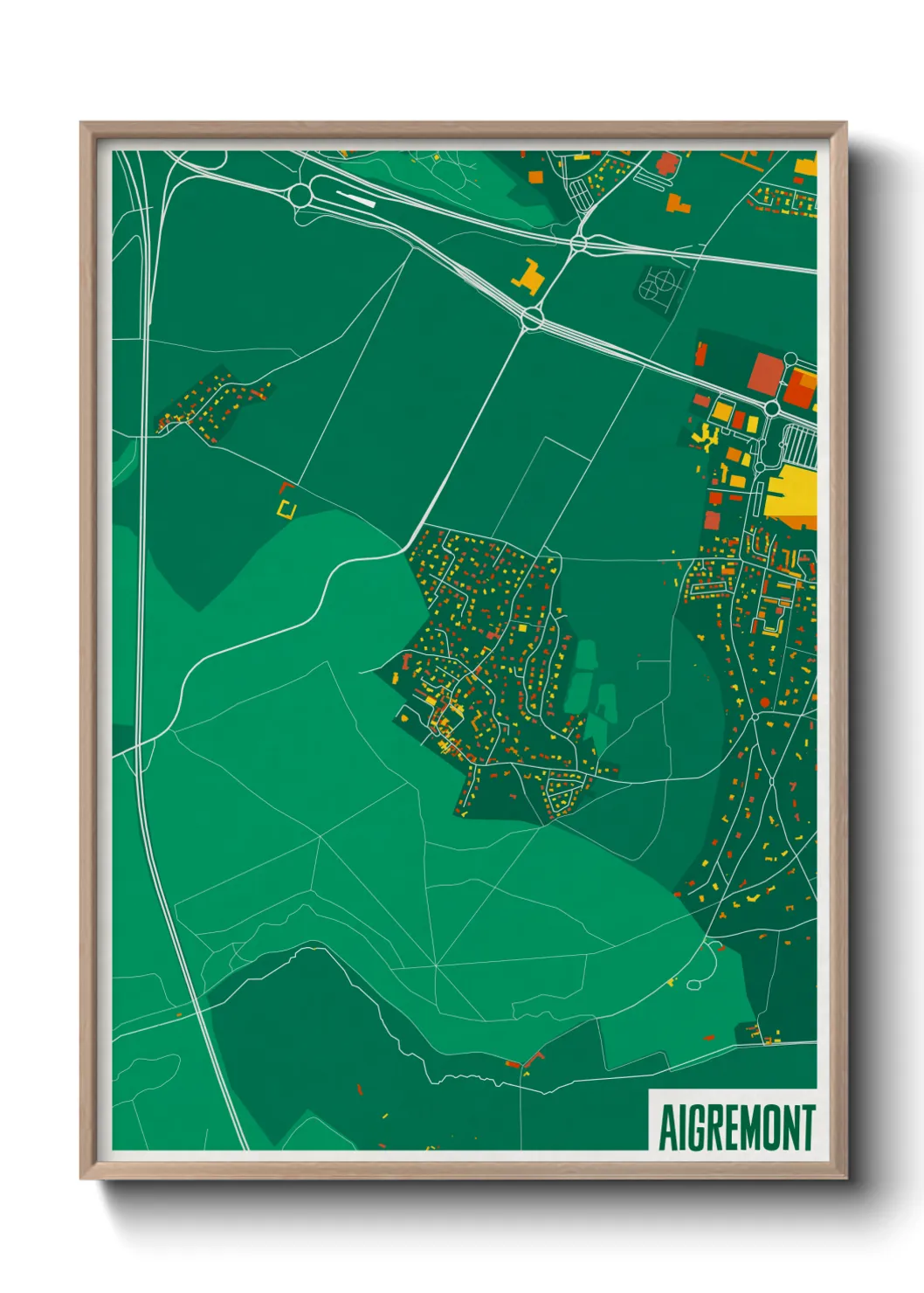Une affiche de carte sur Aigremont