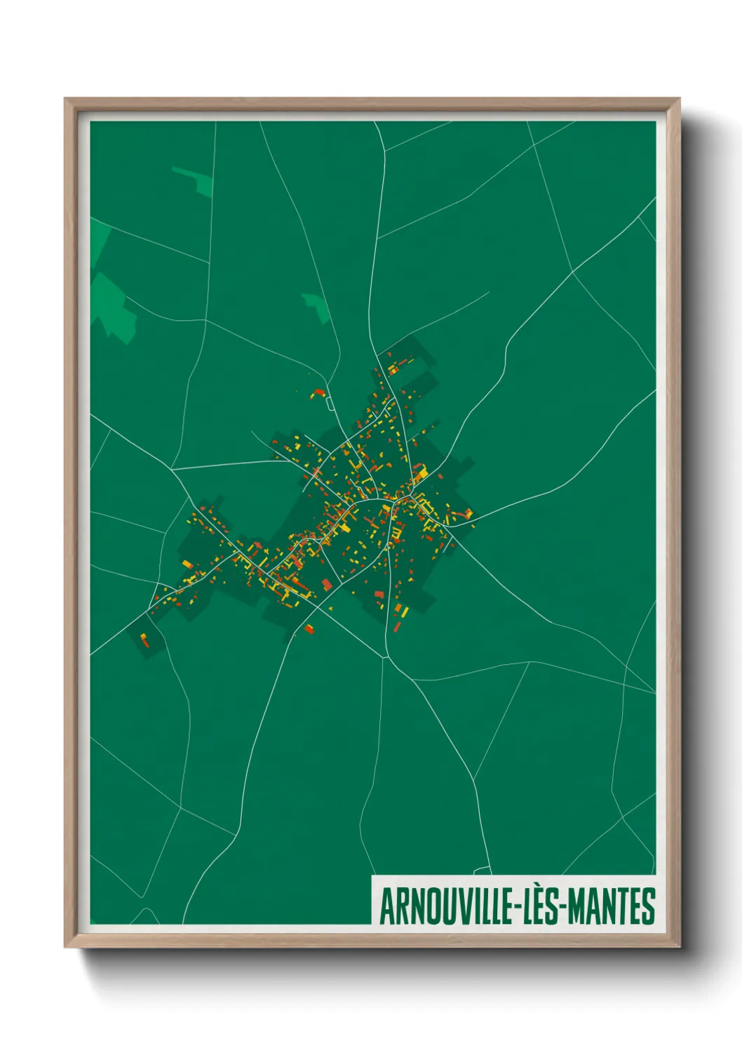 Une affiche de carte sur Arnouville-lès-Mantes