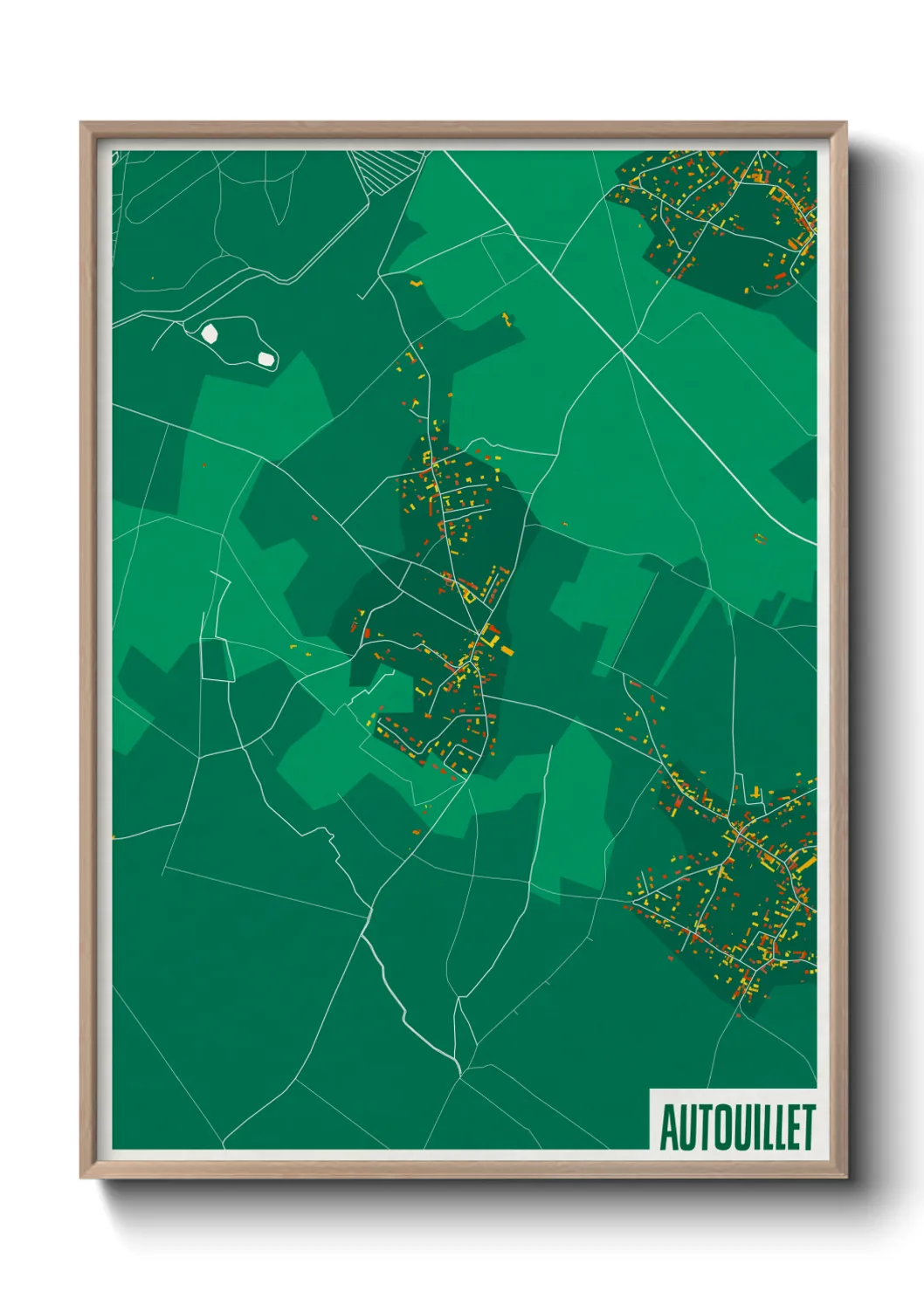 Une affiche de carte sur Autouillet