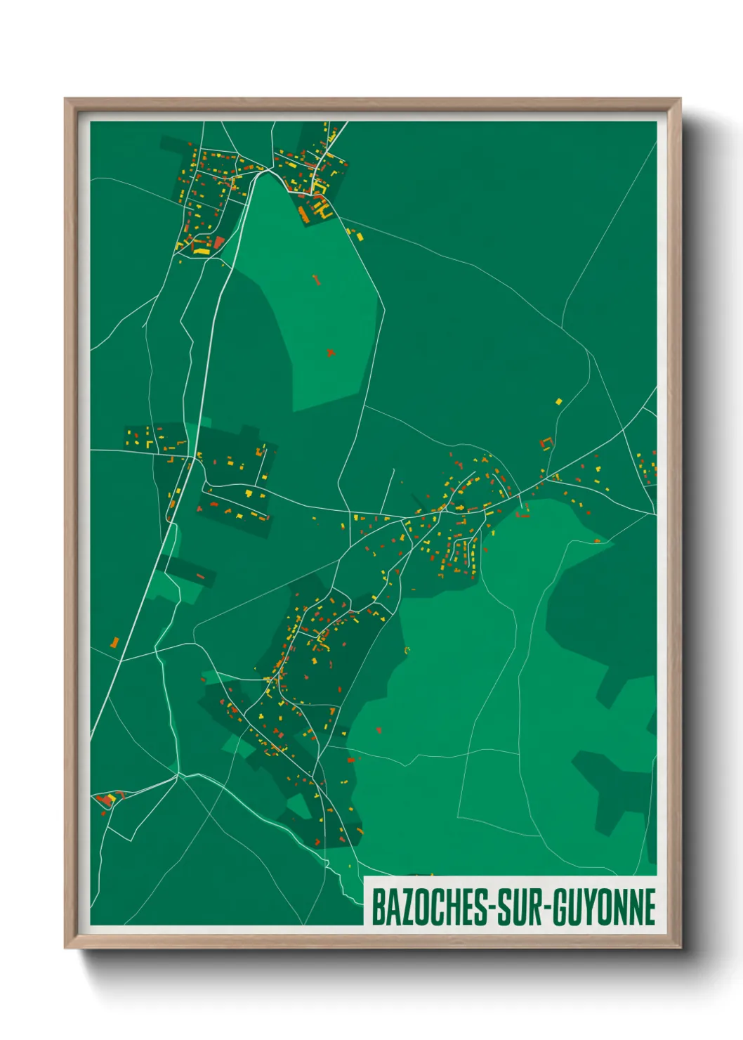 Une affiche de carte sur Bazoches-sur-Guyonne