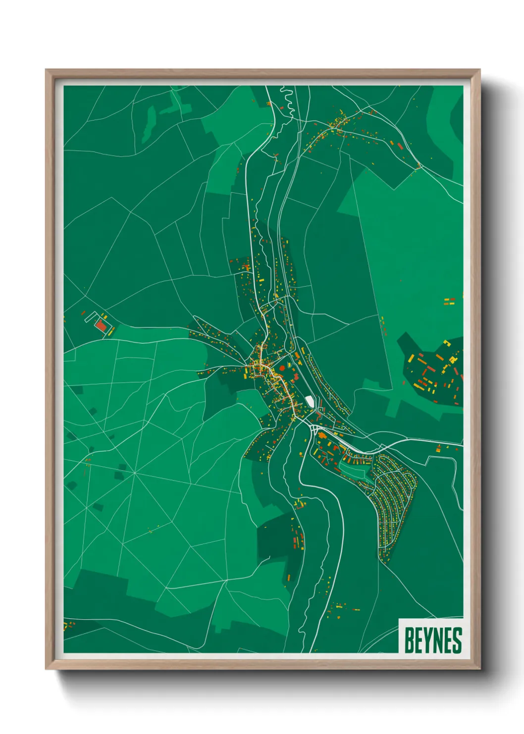 Une affiche de carte sur Beynes