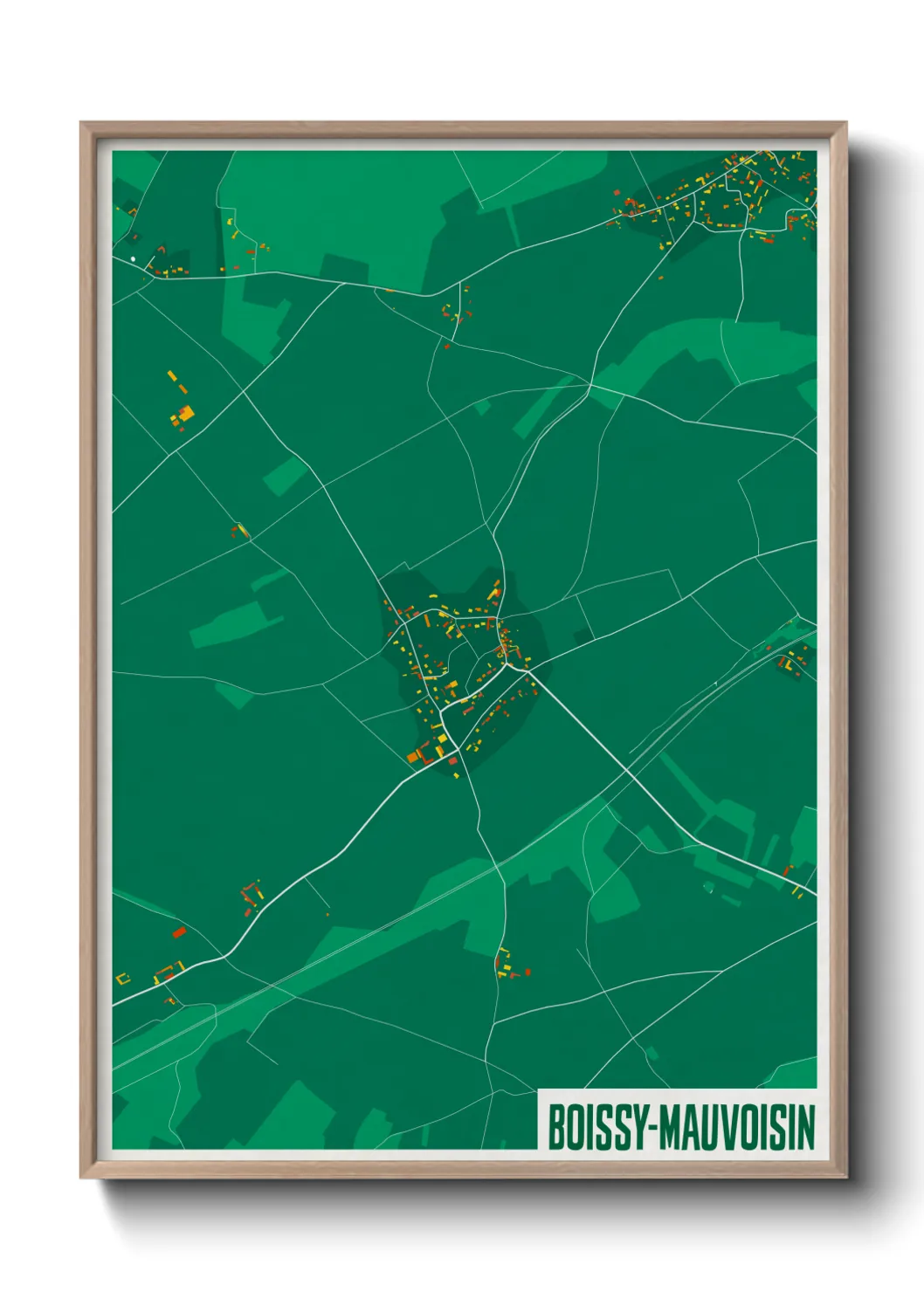Une affiche de carte sur Boissy-Mauvoisin