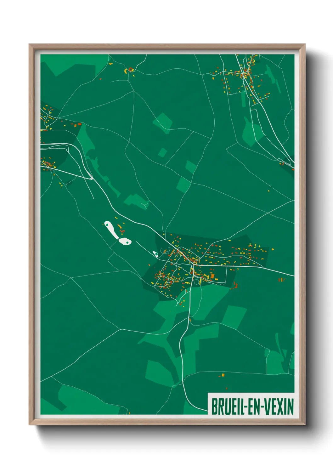Un poster carteBrueil-en-Vexin