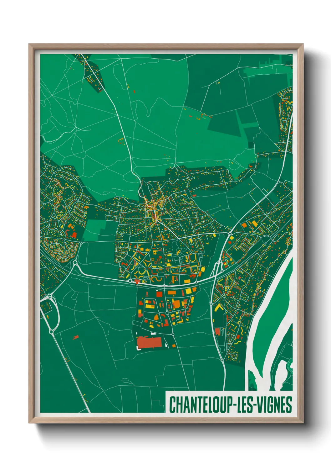Une affiche de carte sur Chanteloup-les-Vignes