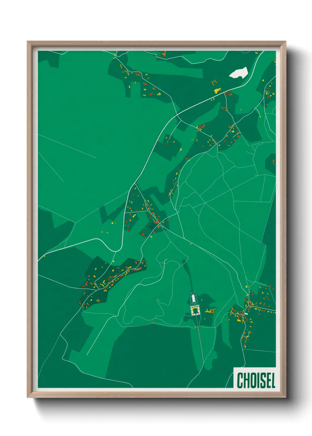 Une affiche de carte sur Choisel