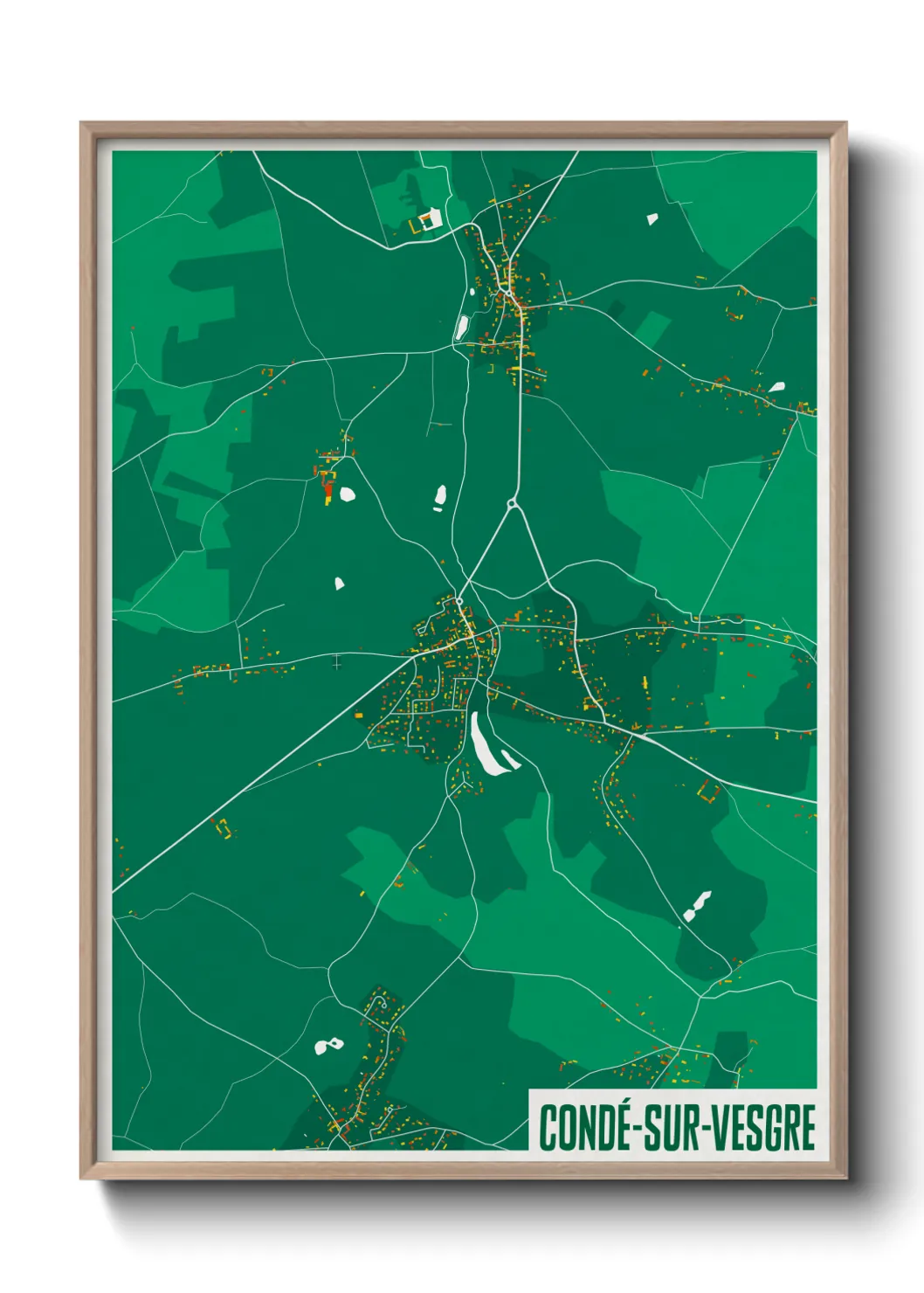 Une affiche de carte sur Condé-sur-Vesgre