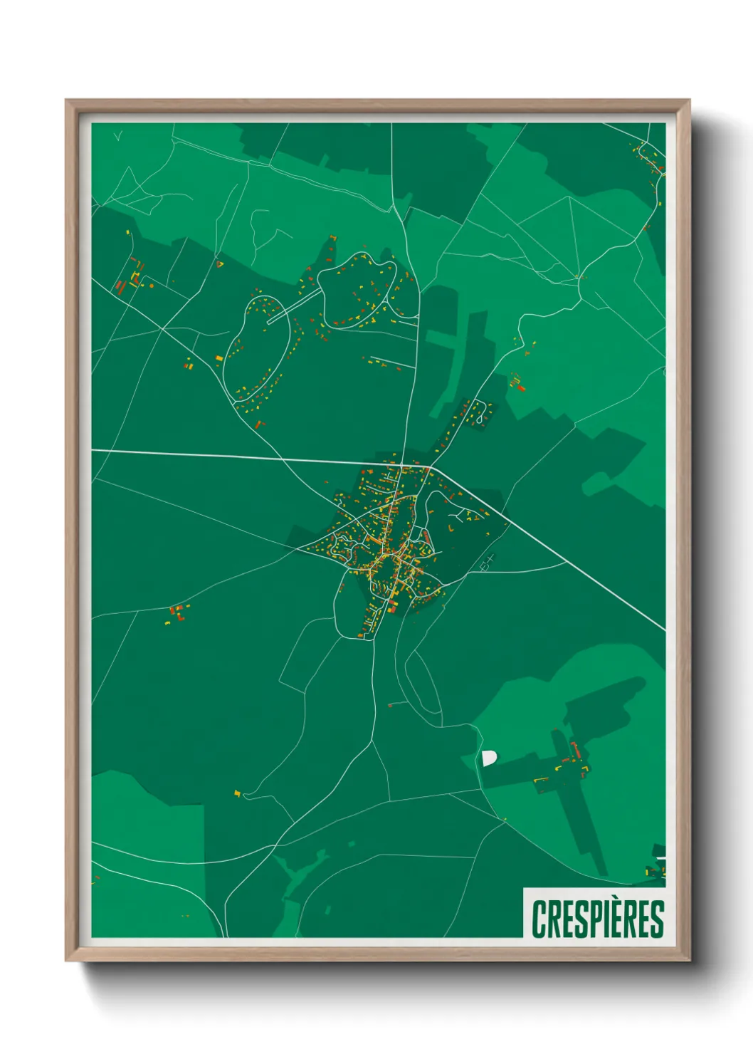 Une affiche de carte sur Crespières