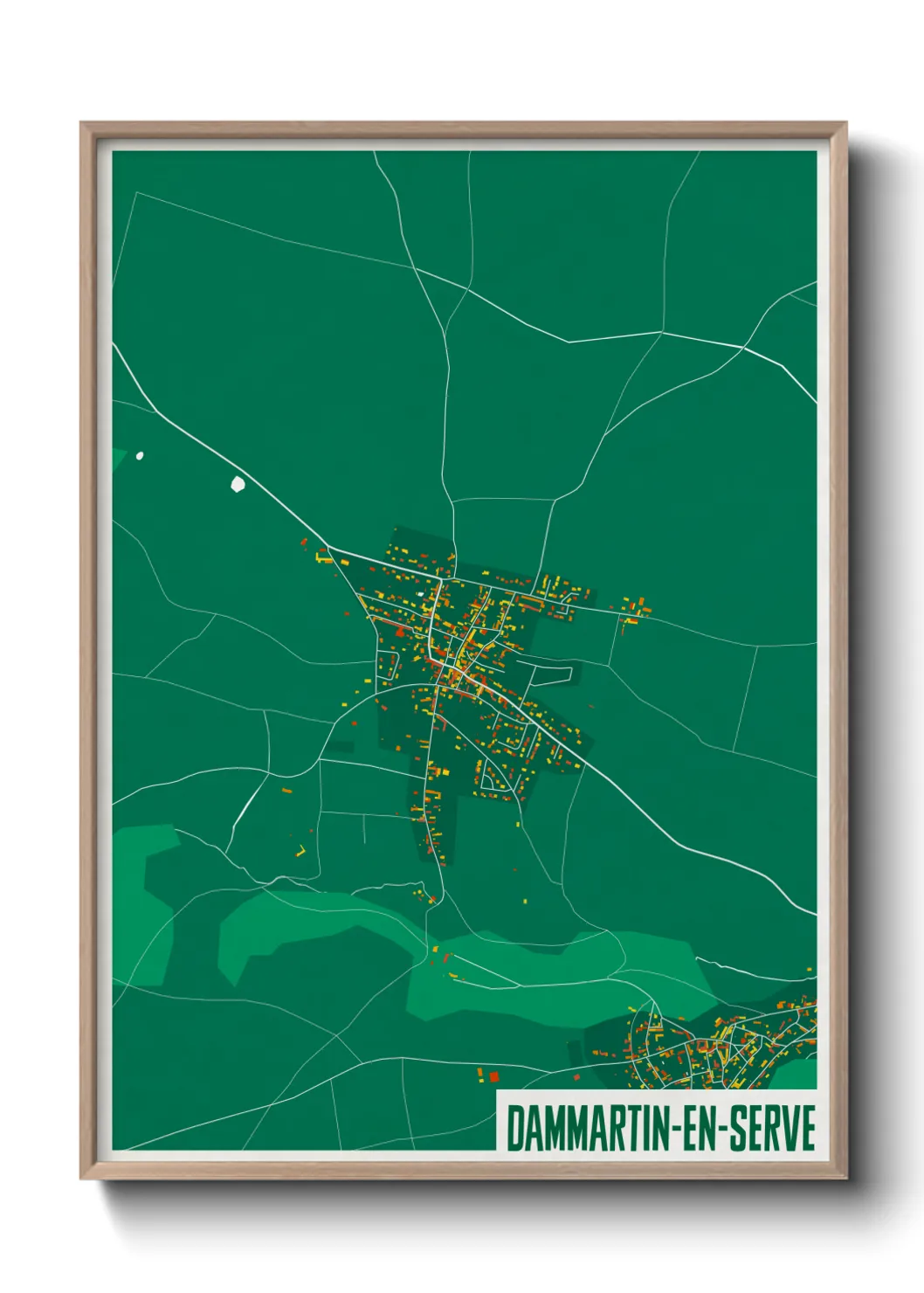 Une affiche de carte sur Dammartin-en-Serve
