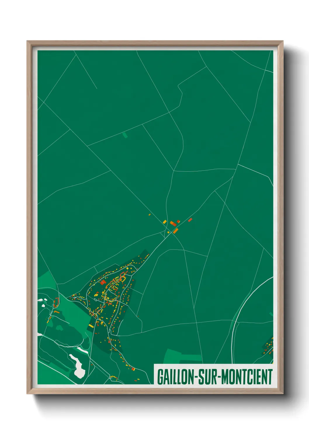 Un poster carteGaillon-sur-Montcient