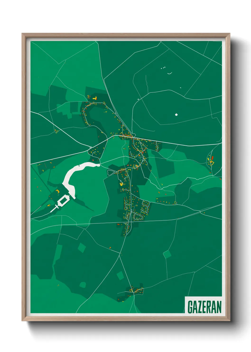 Une affiche de carte sur Gazeran