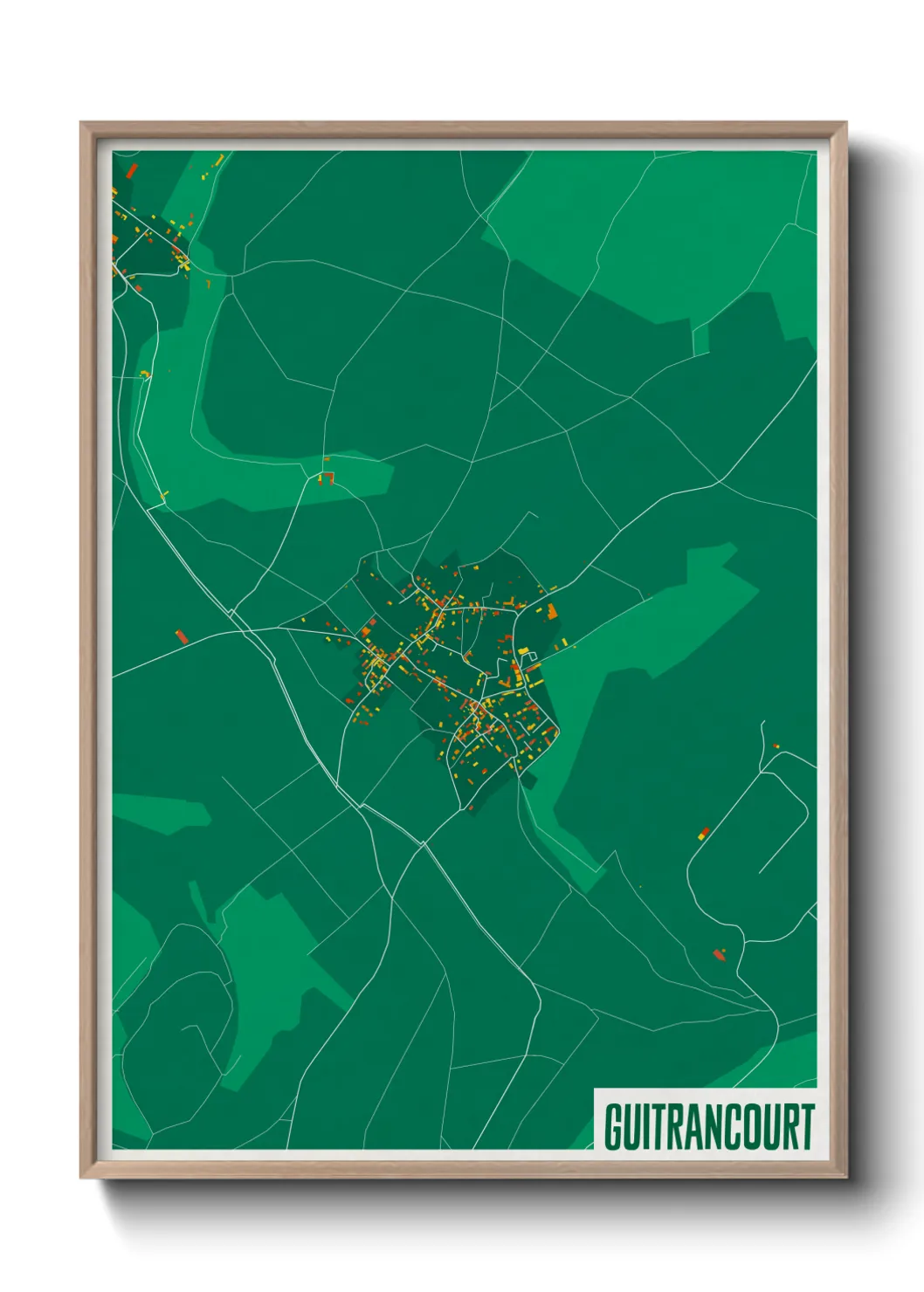 Une affiche de carte sur Guitrancourt