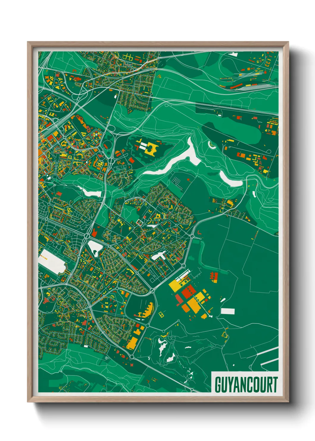 Une affiche de carte sur Guyancourt