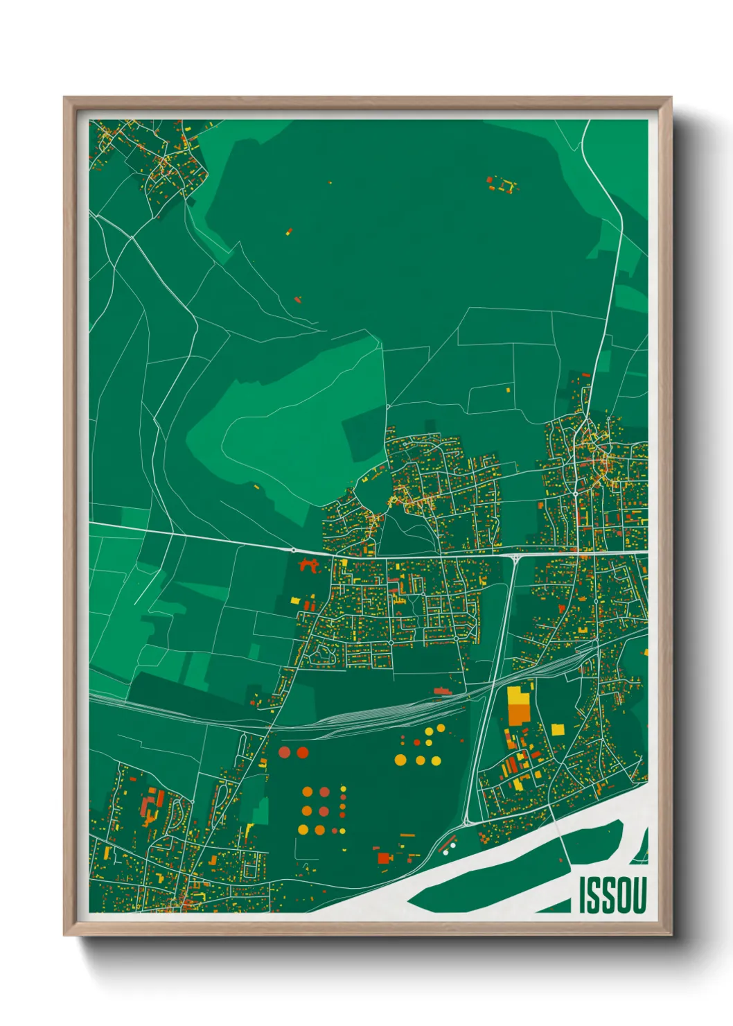 Une affiche de carte sur Issou