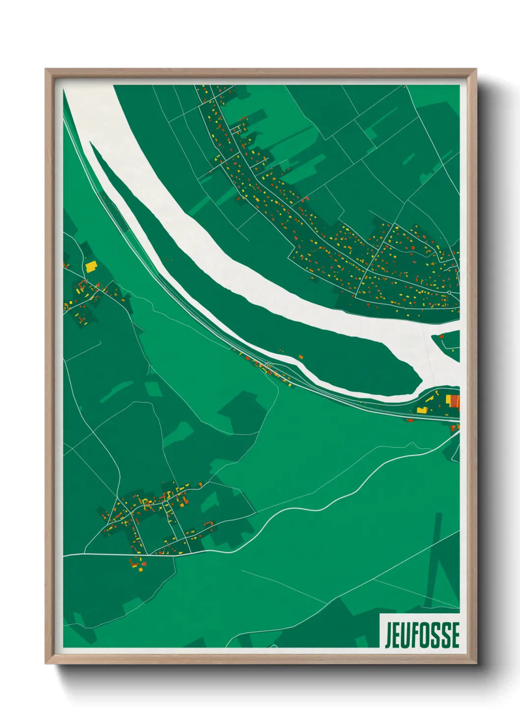 Une affiche de carte sur Jeufosse