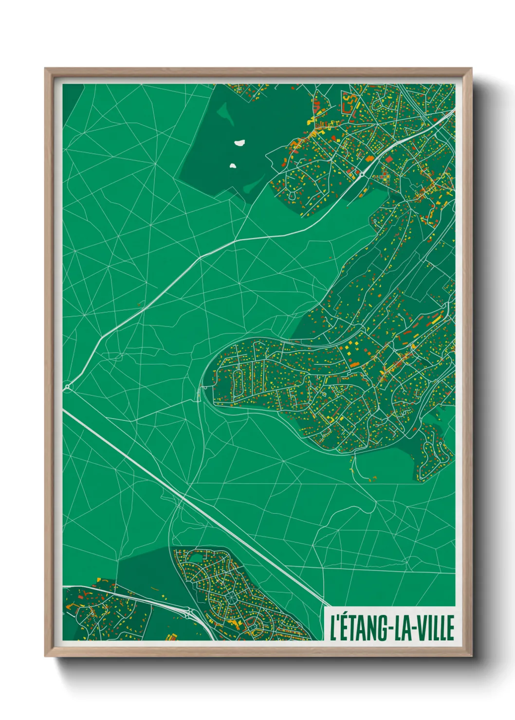 Une affiche de carte sur L'Étang-la-Ville