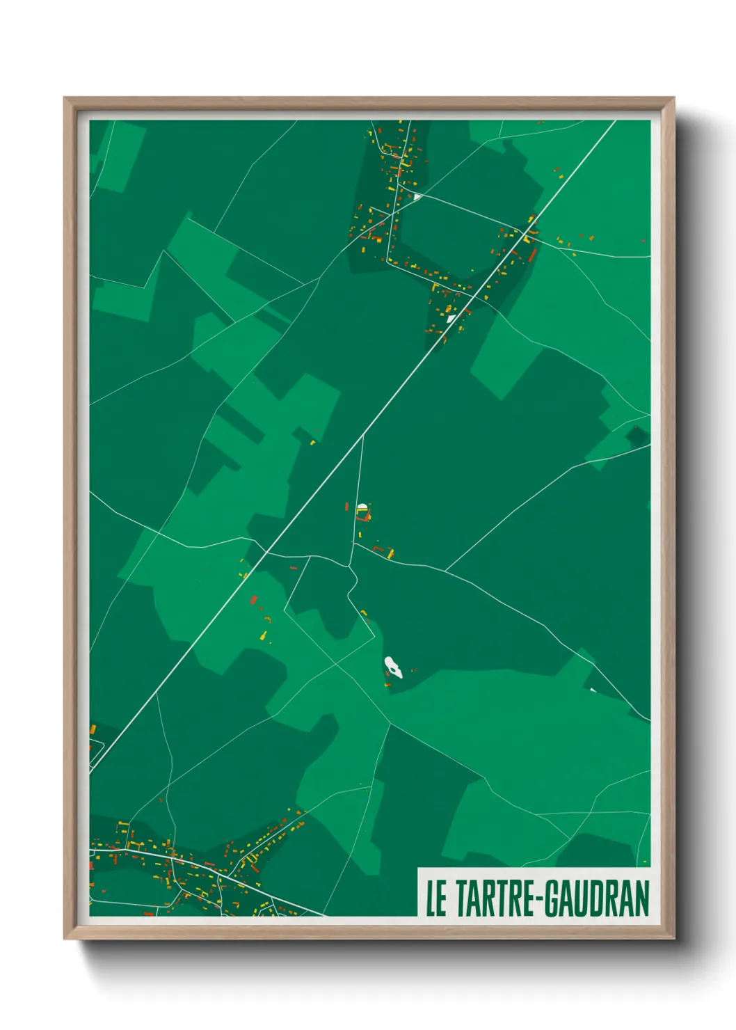 Une affiche de carte sur Le Tartre-Gaudran