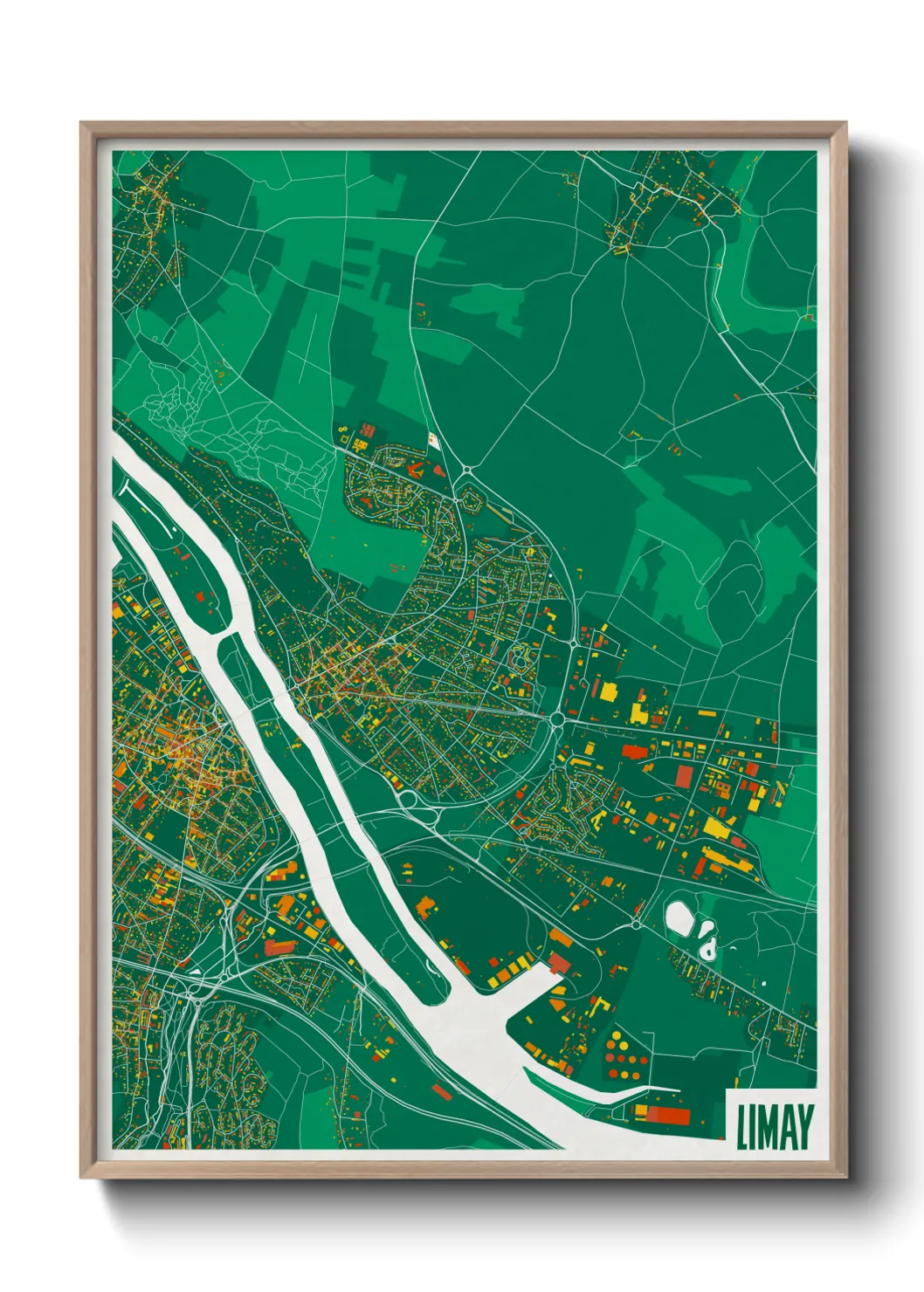 Une affiche de carte sur Limay