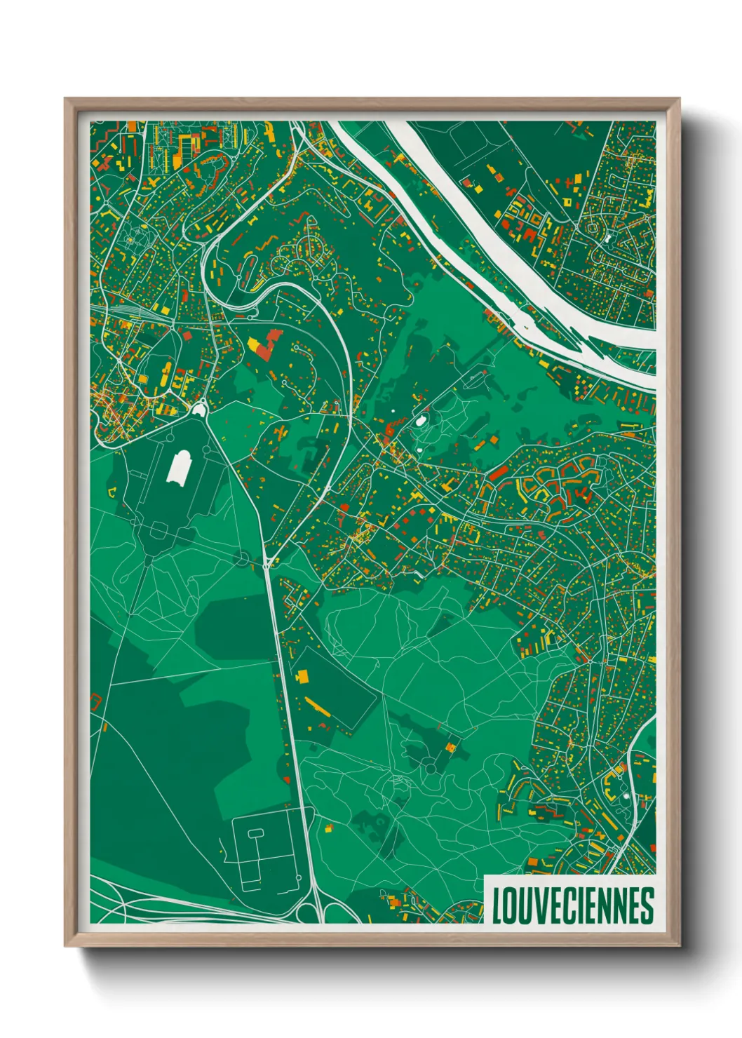 Une affiche de carte sur Louveciennes