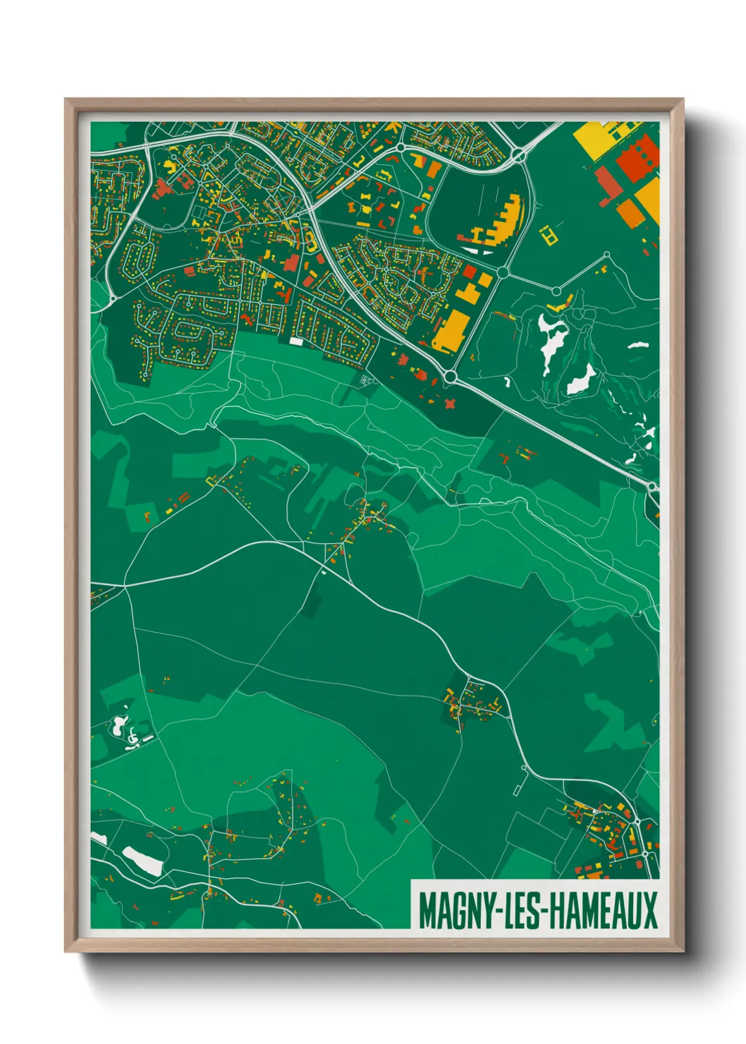 Une affiche de carte sur Magny-les-Hameaux