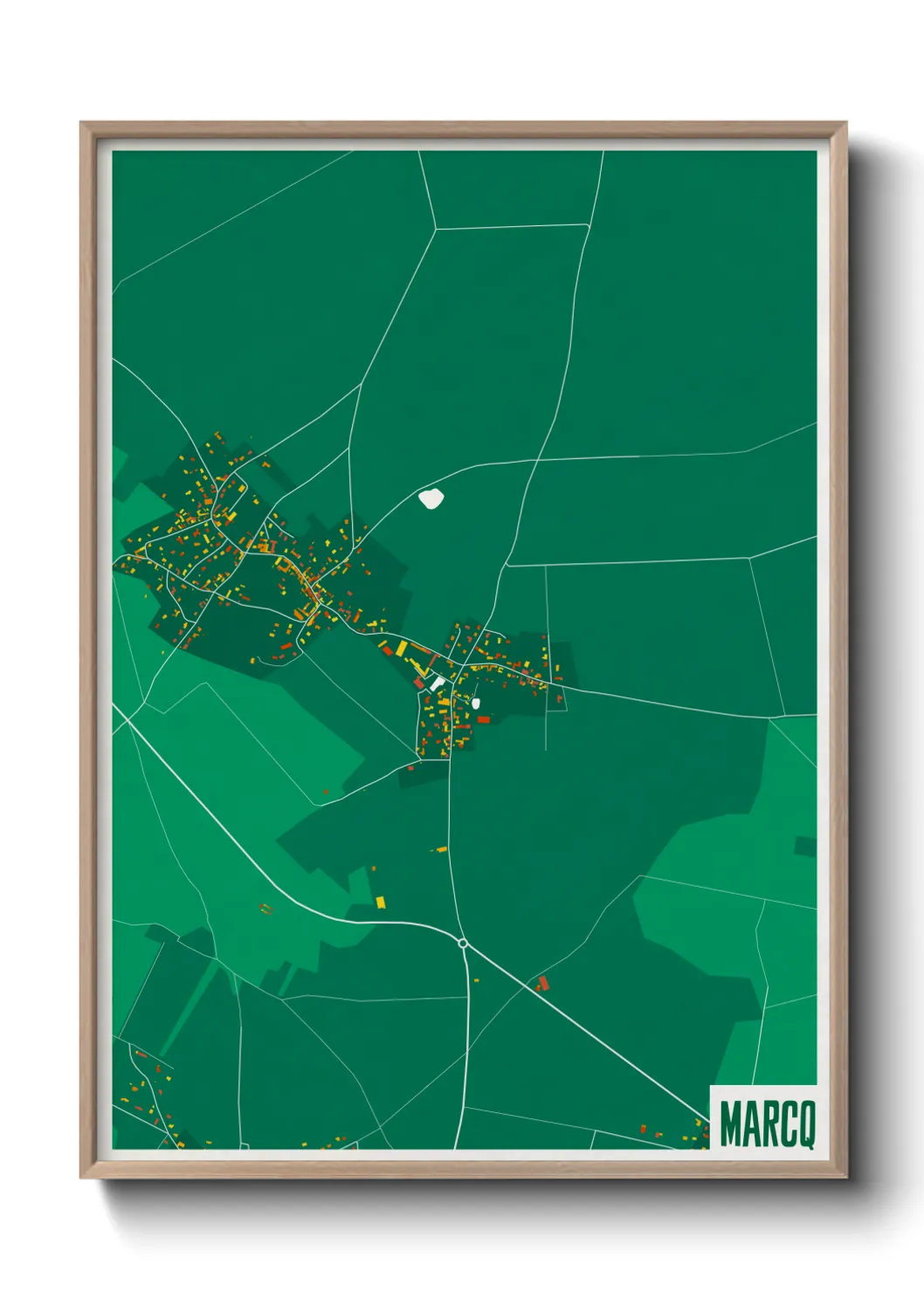 Une affiche de carte sur Marcq