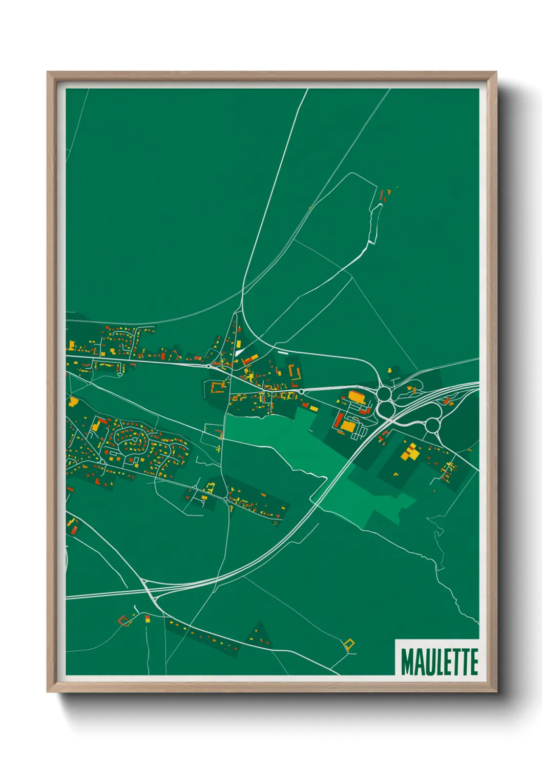 Une affiche de carte sur Maulette