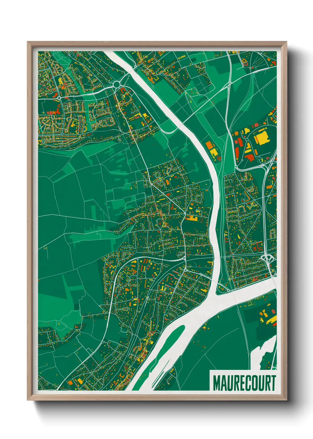 Une affiche de carte sur Maurecourt