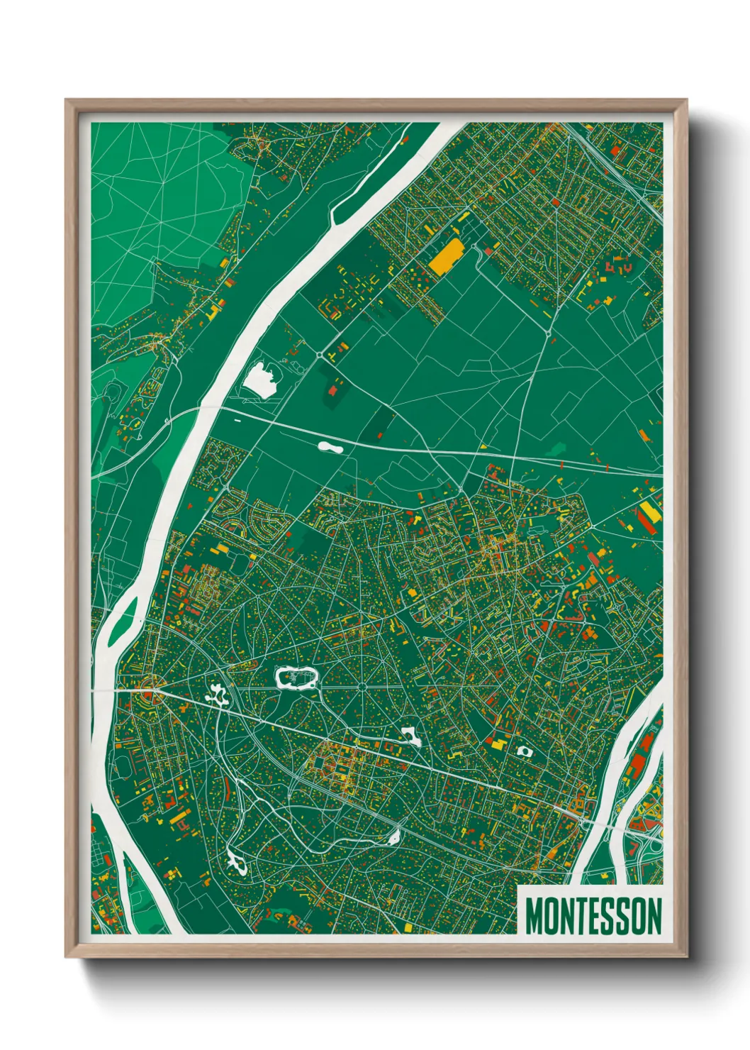 Une affiche de carte sur Montesson