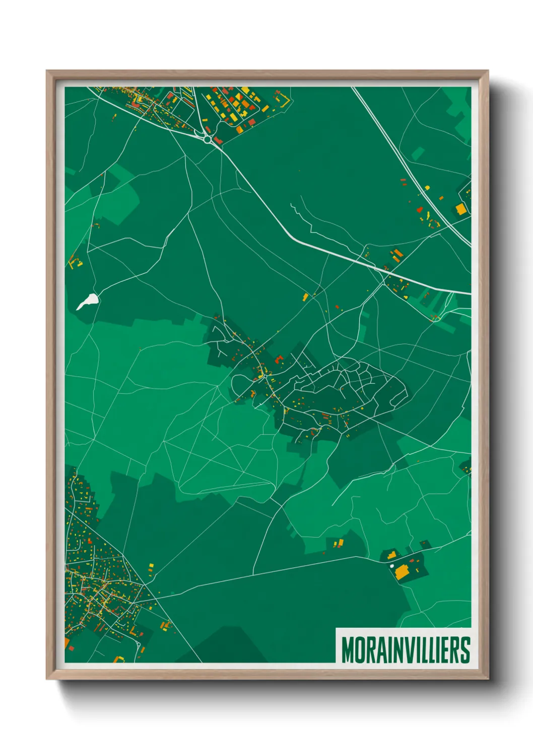 Une affiche de carte sur Morainvilliers