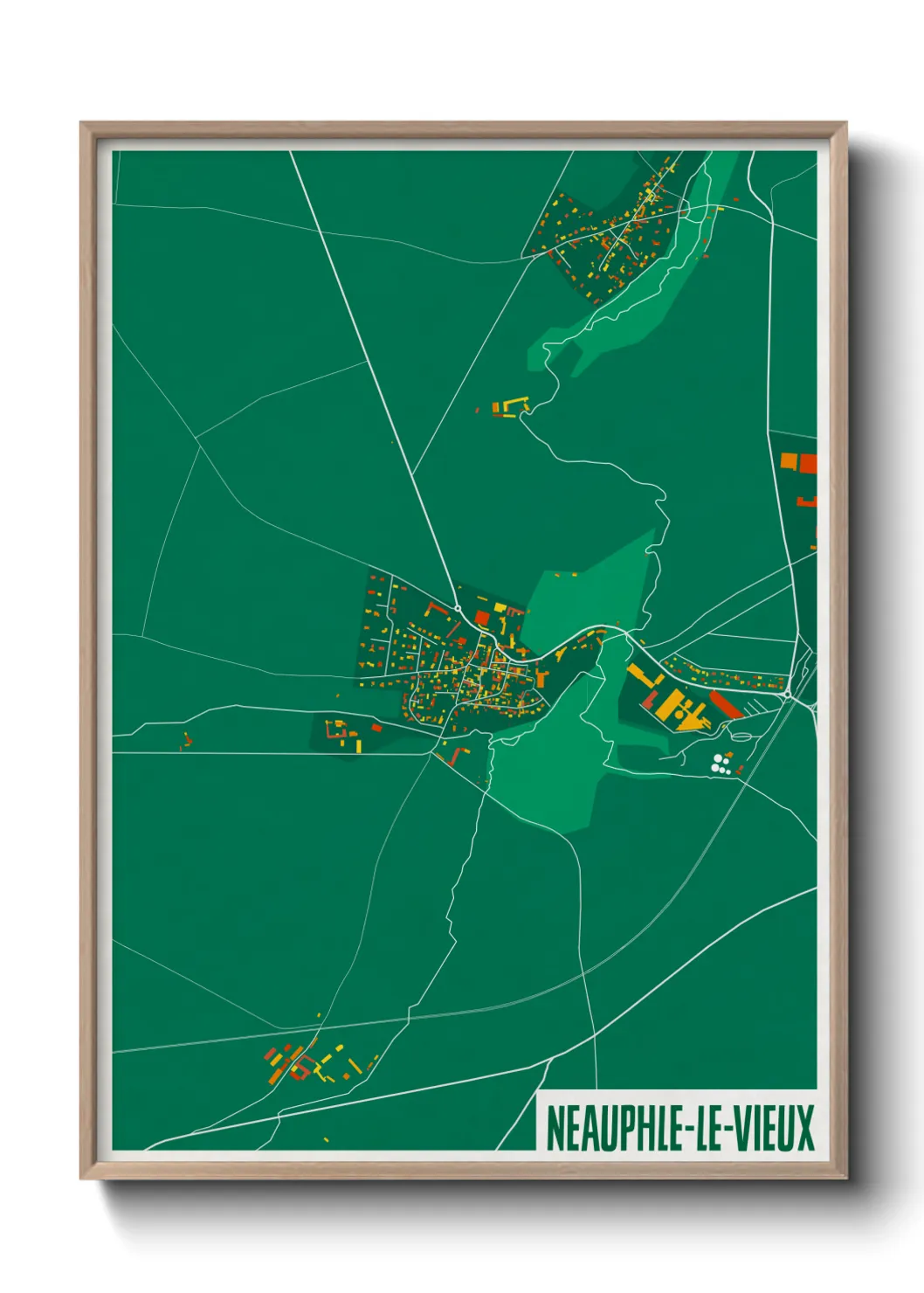 Une affiche de carte sur Neauphle-le-Vieux