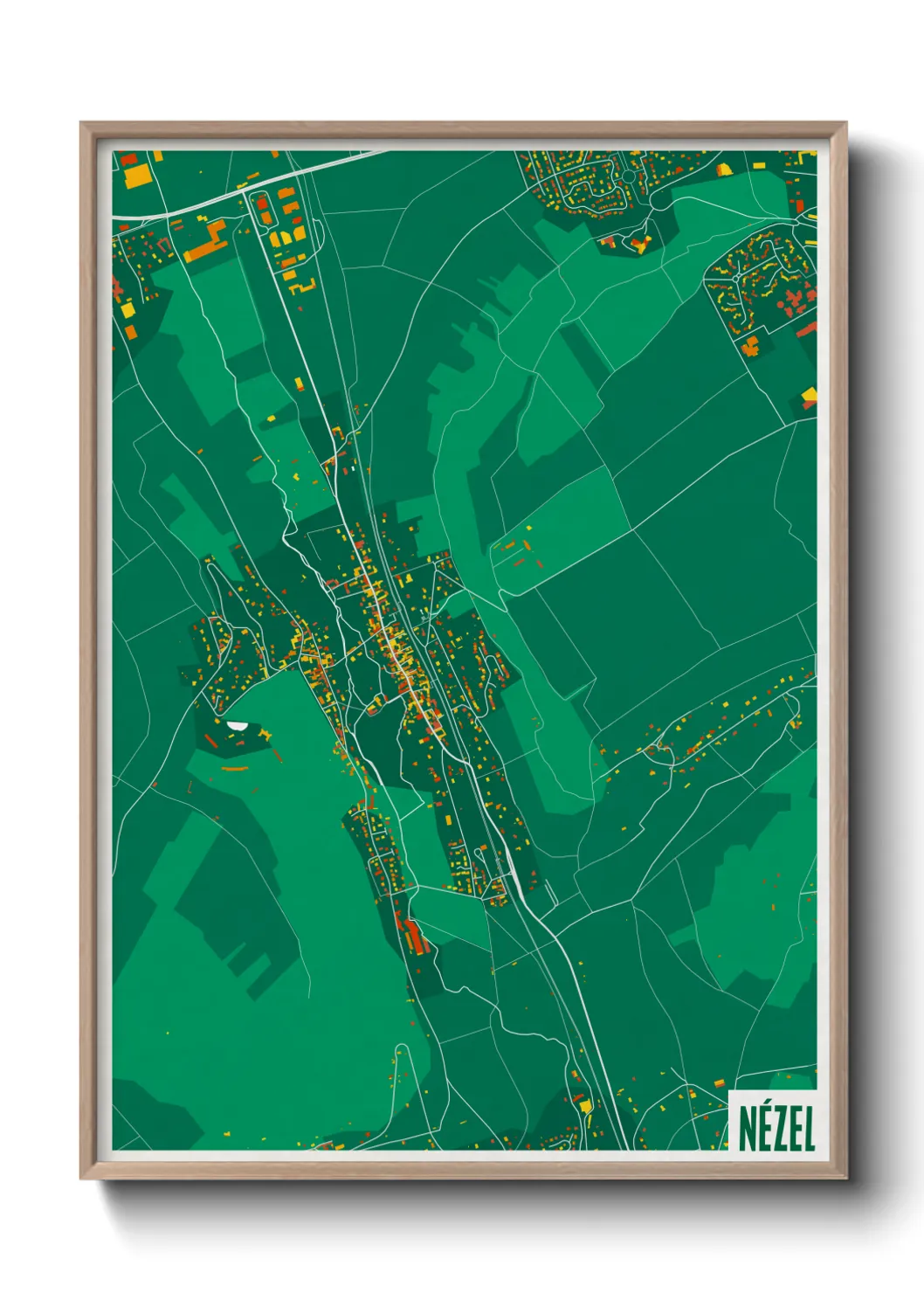 Une affiche de carte sur Nézel