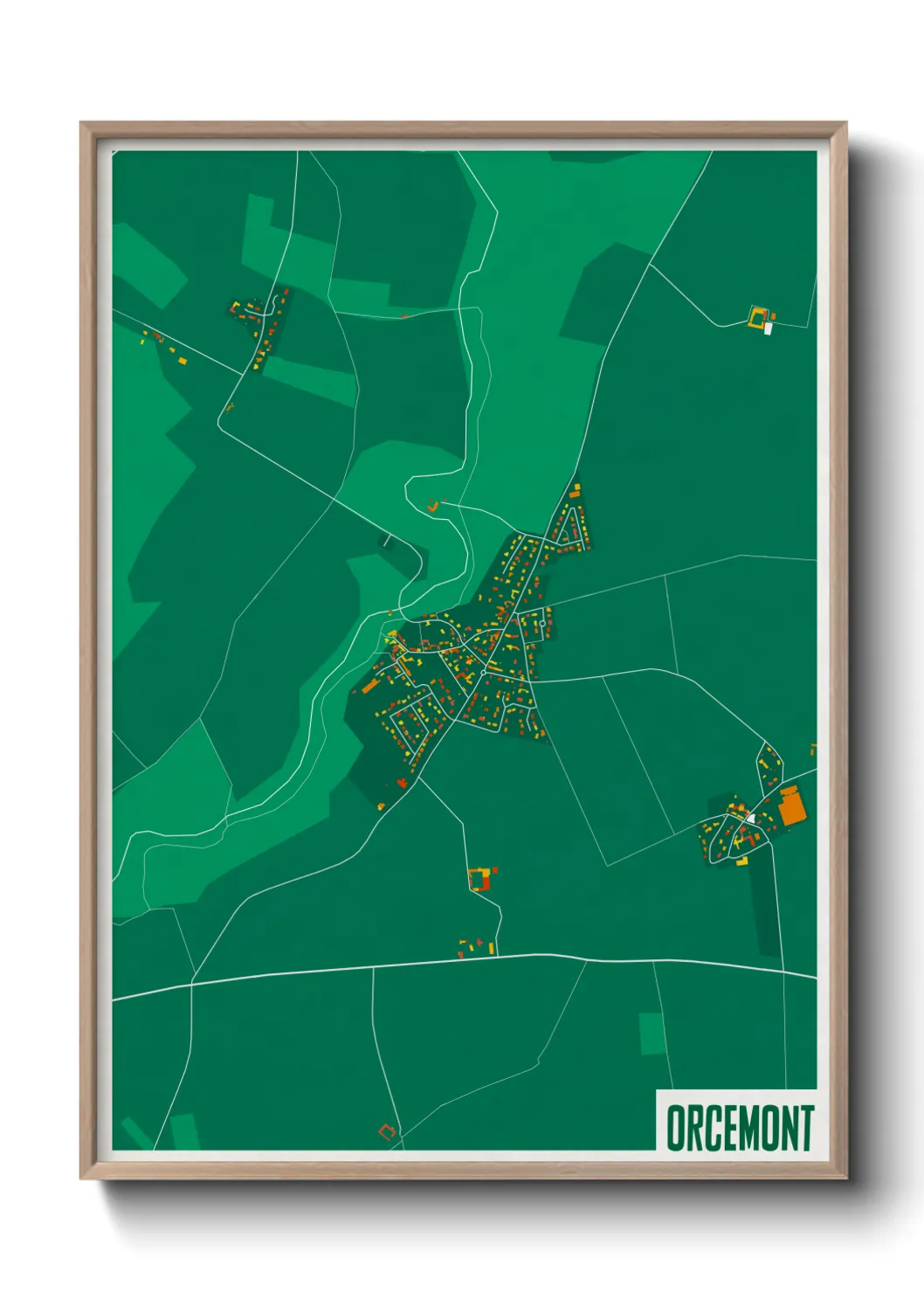 Une affiche de carte sur Orcemont