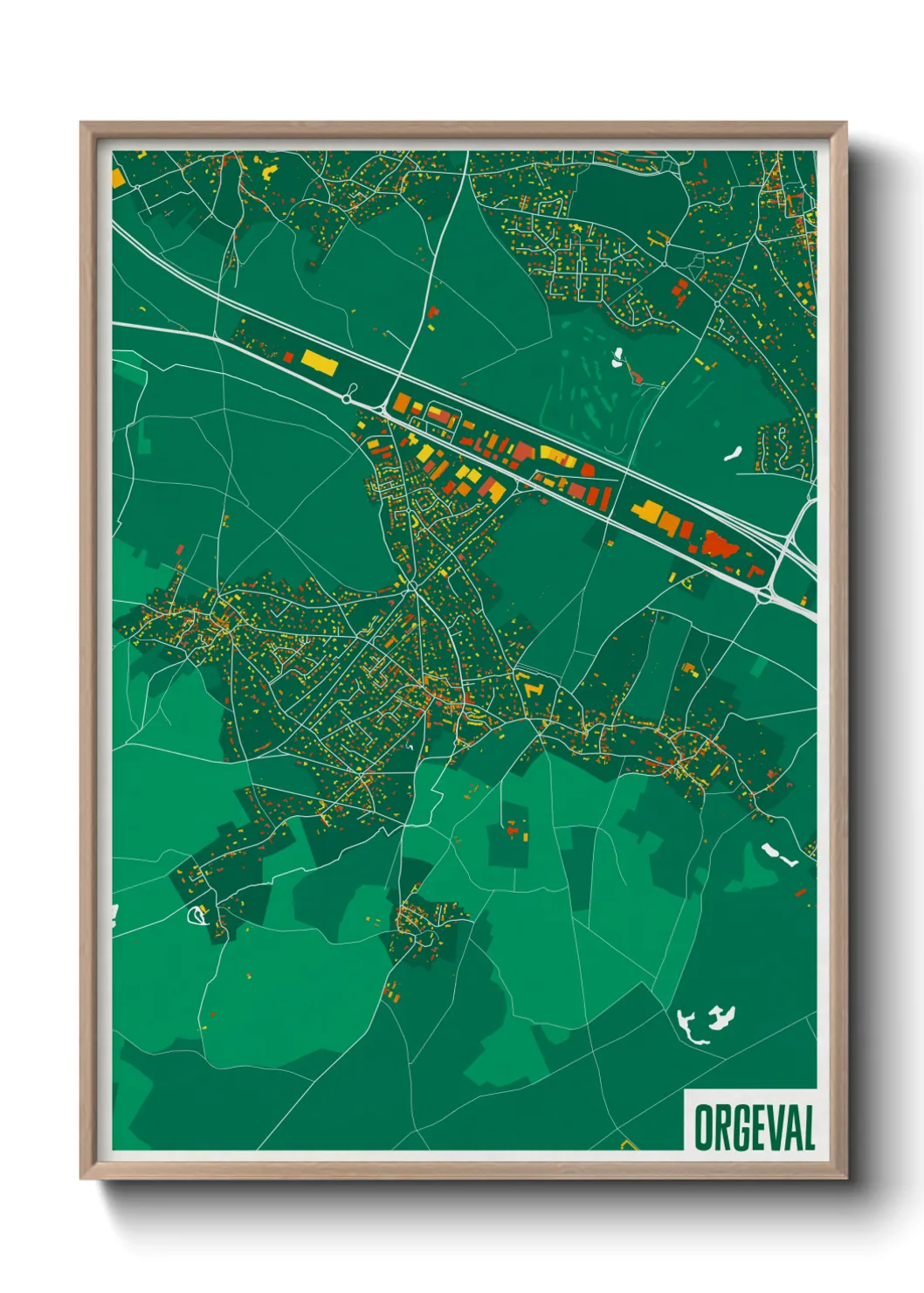 Une affiche de carte sur Orgeval