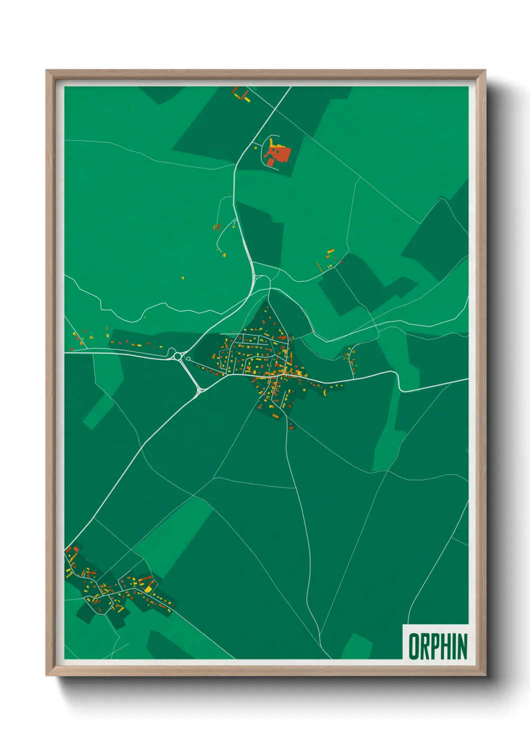 Une affiche de carte sur Orphin