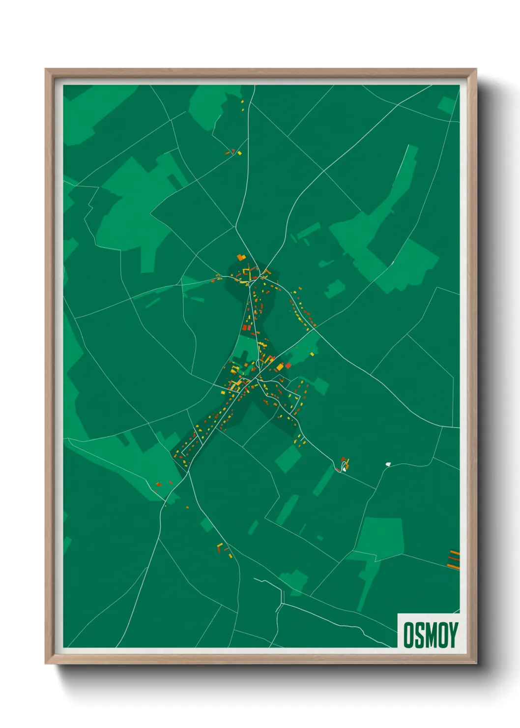 Une affiche de carte sur Osmoy