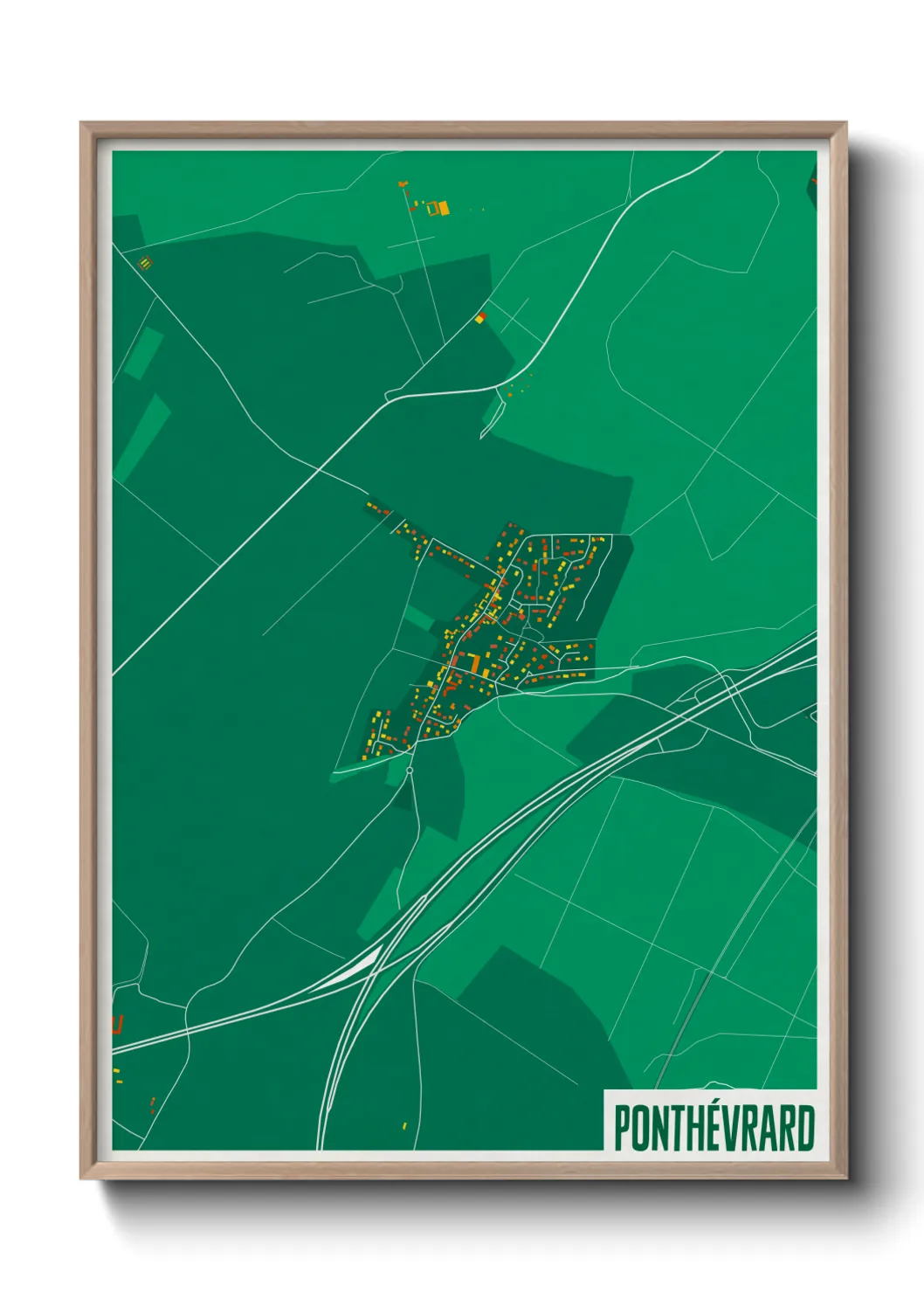 Une affiche de carte sur Ponthévrard