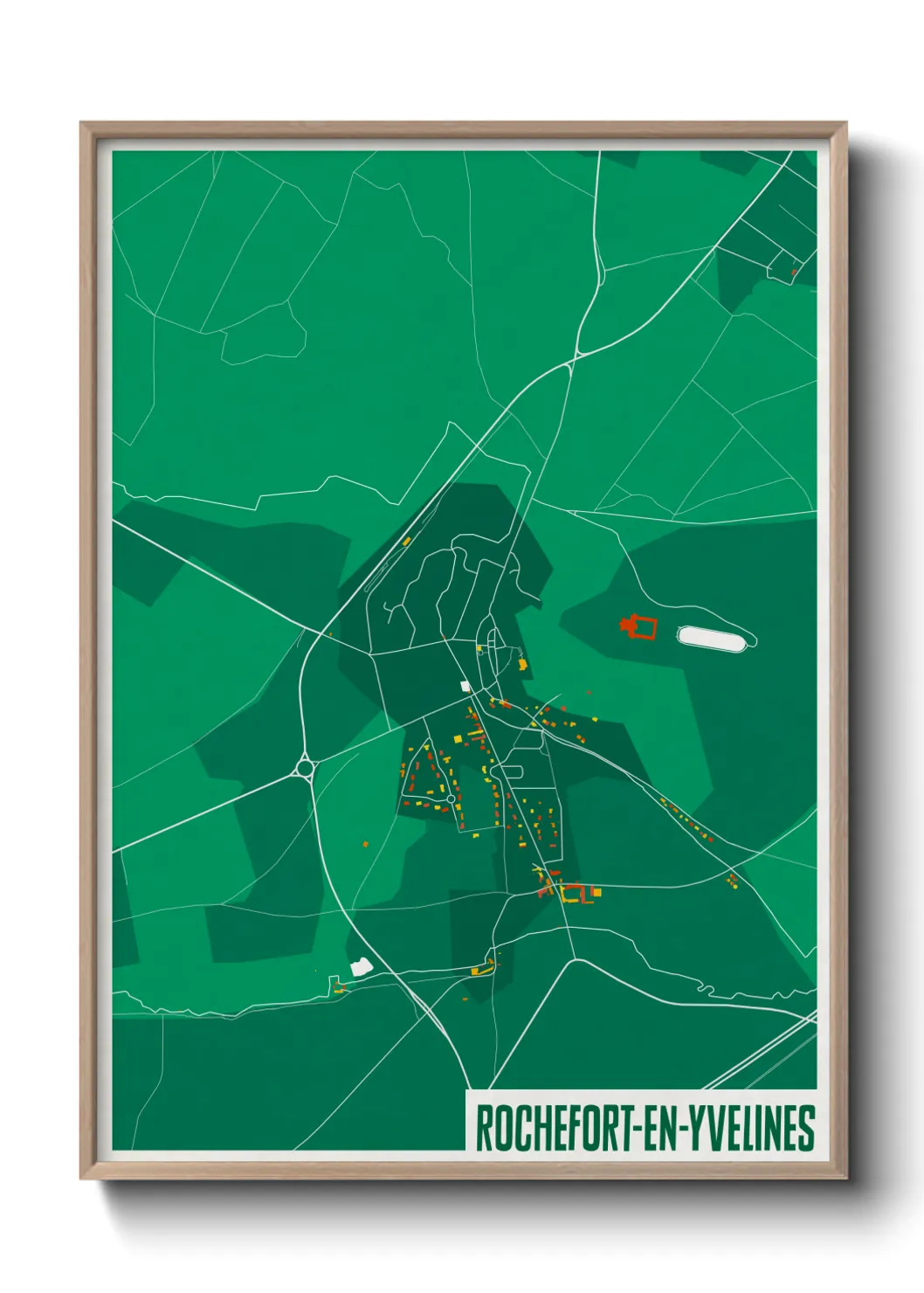 Une affiche de carte sur Rochefort-en-Yvelines