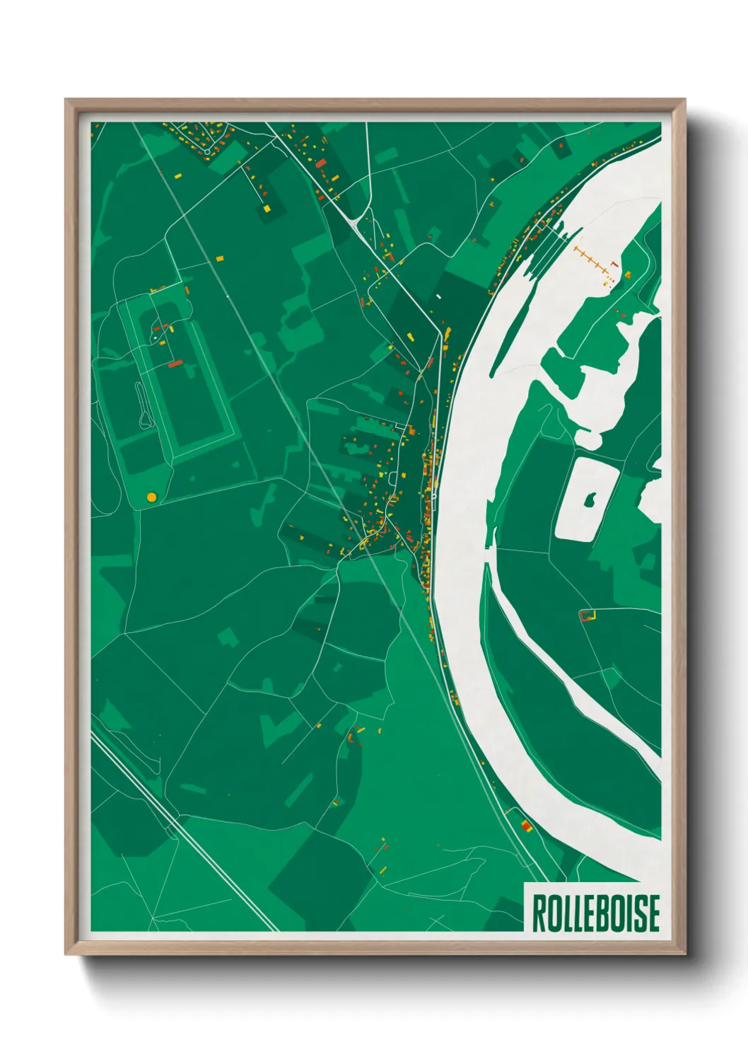 Une affiche de carte sur Rolleboise