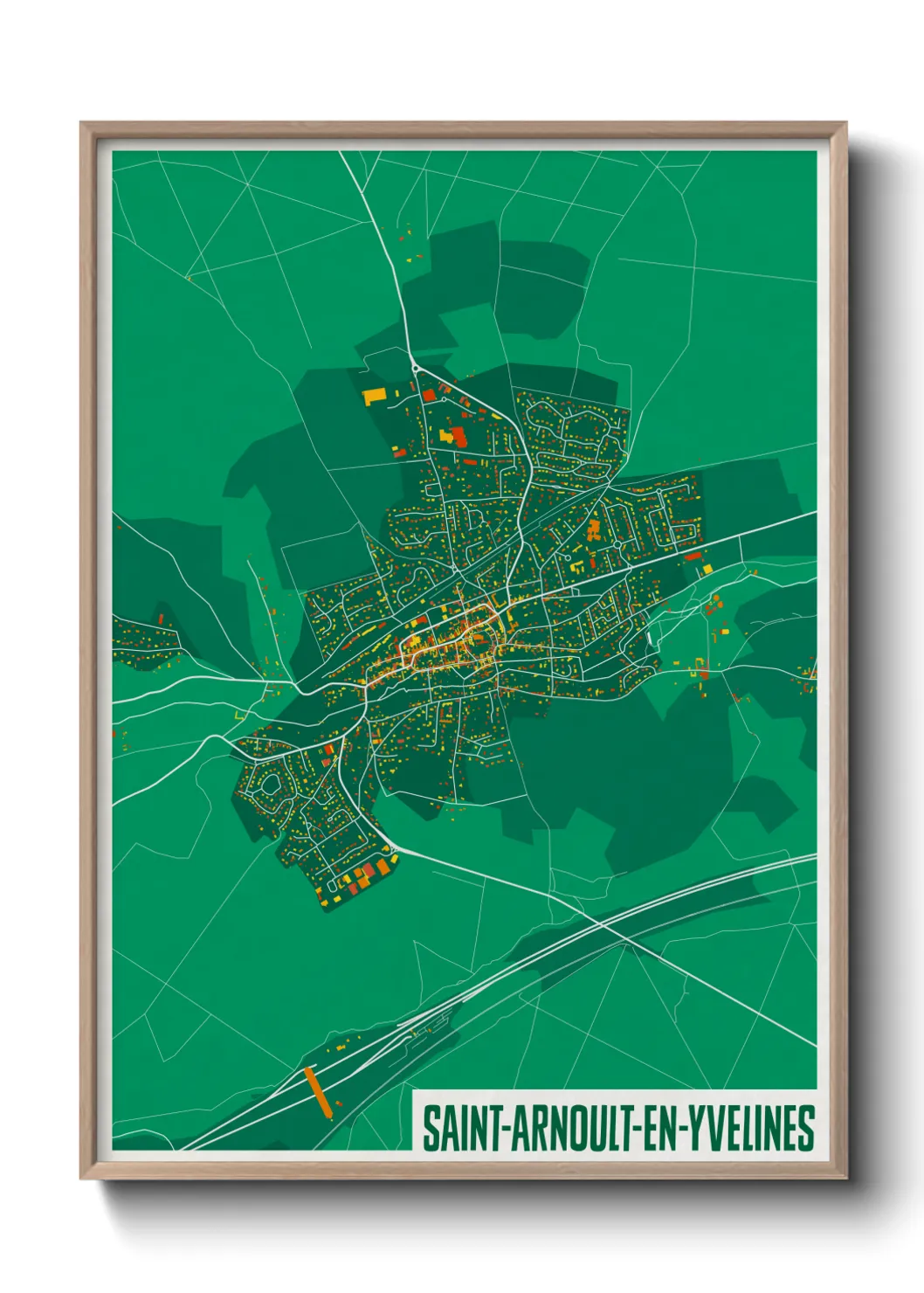 Une affiche de carte sur Saint-Arnoult-en-Yvelines