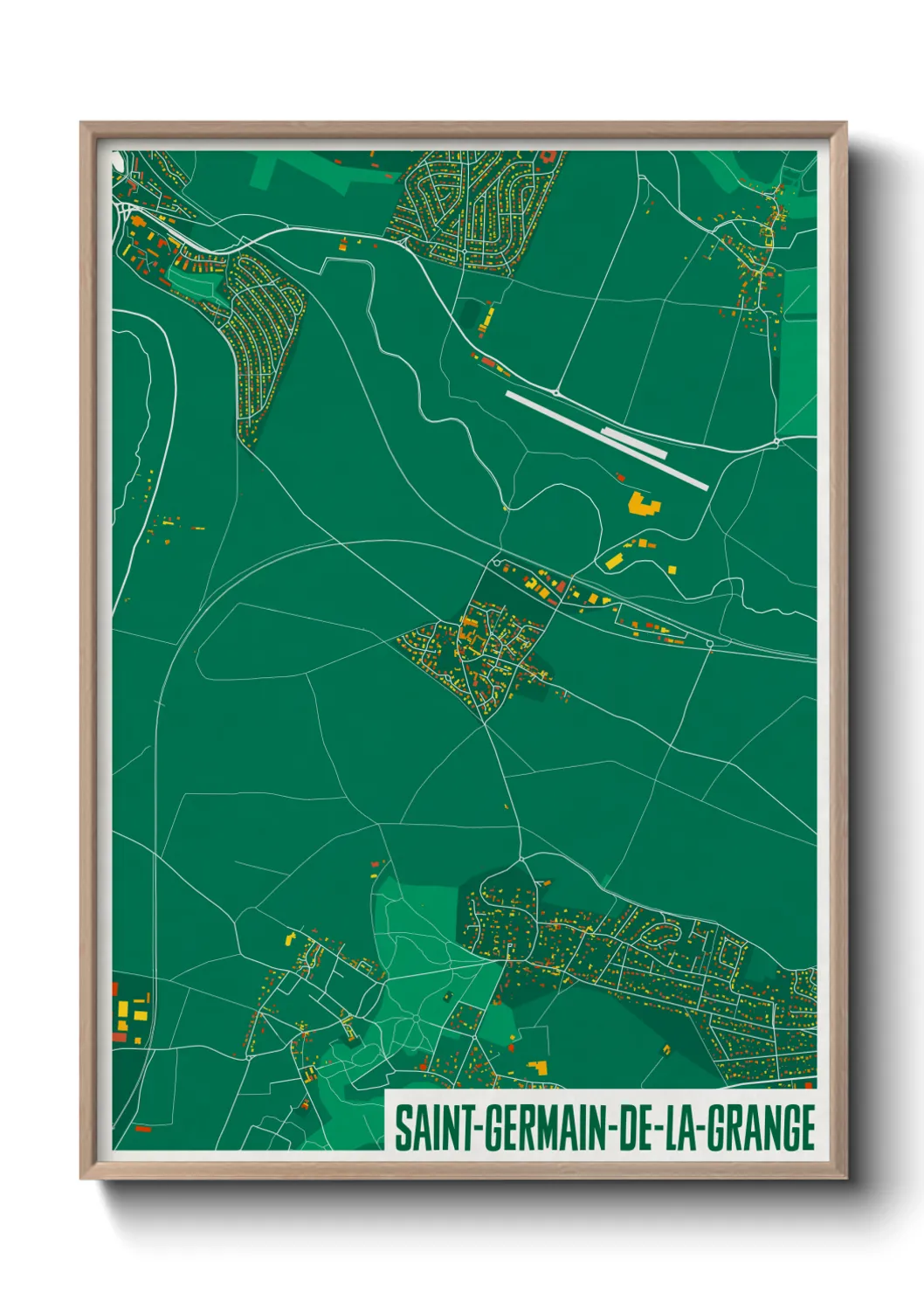 Une affiche de carte sur Saint-Germain-de-la-Grange