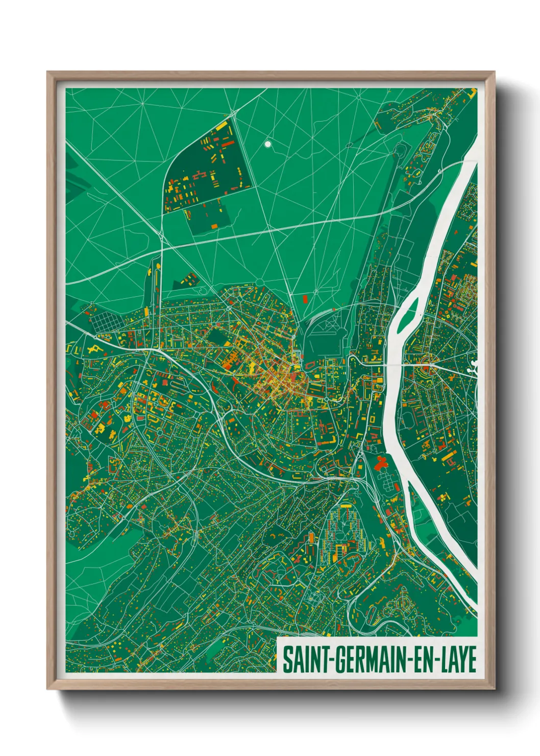 Une affiche de carte sur Saint-Germain-en-Laye