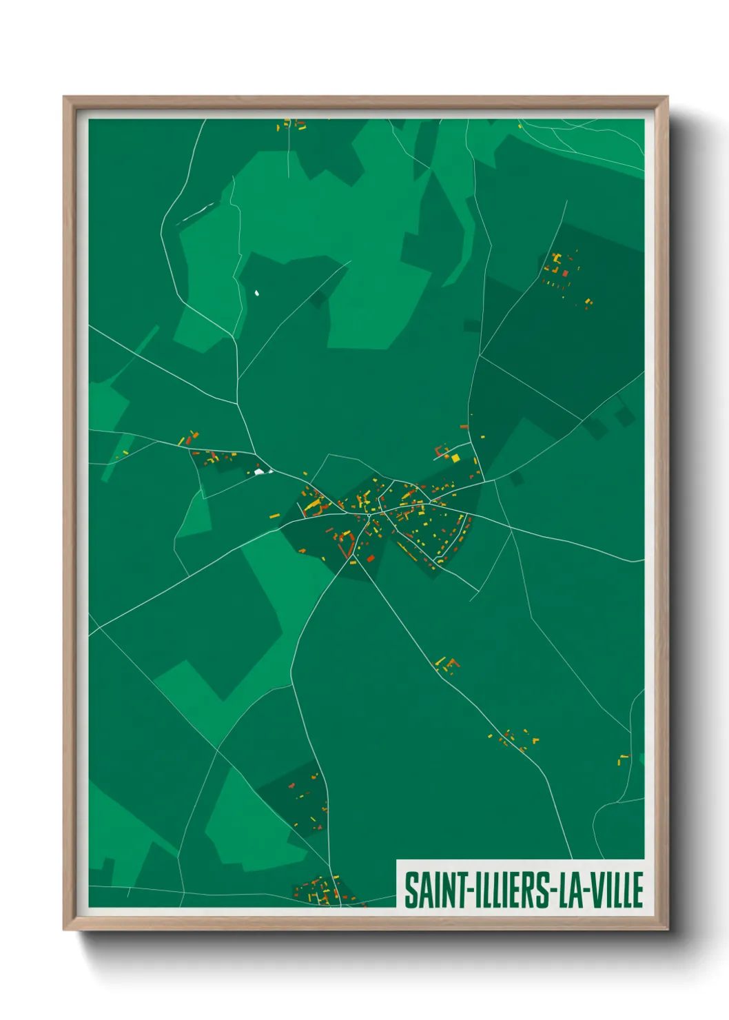 Une affiche de carte sur Saint-Illiers-la-Ville