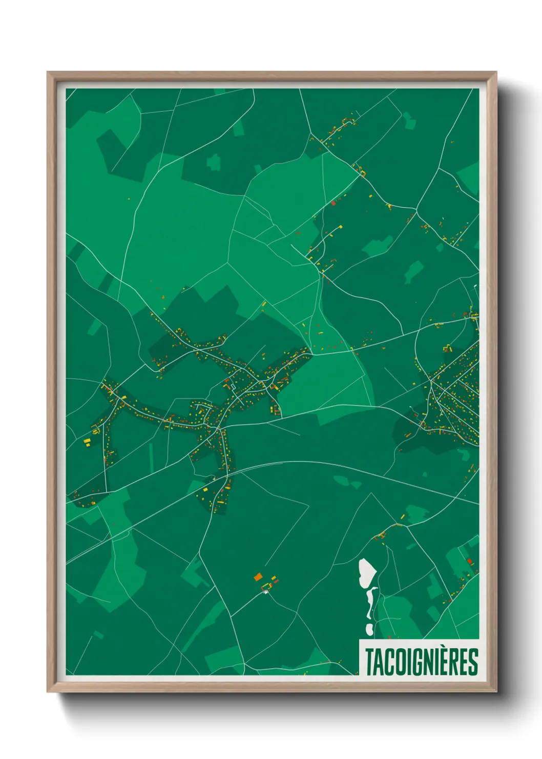 Une affiche de carte sur Tacoignières