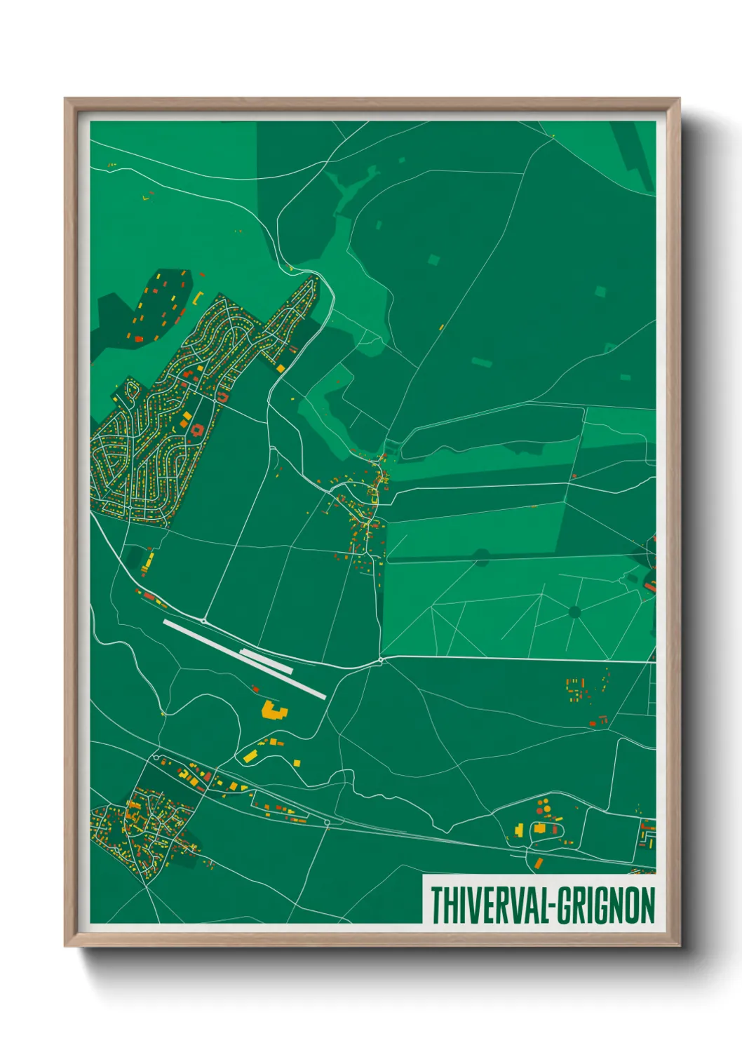 Un poster carteThiverval-Grignon