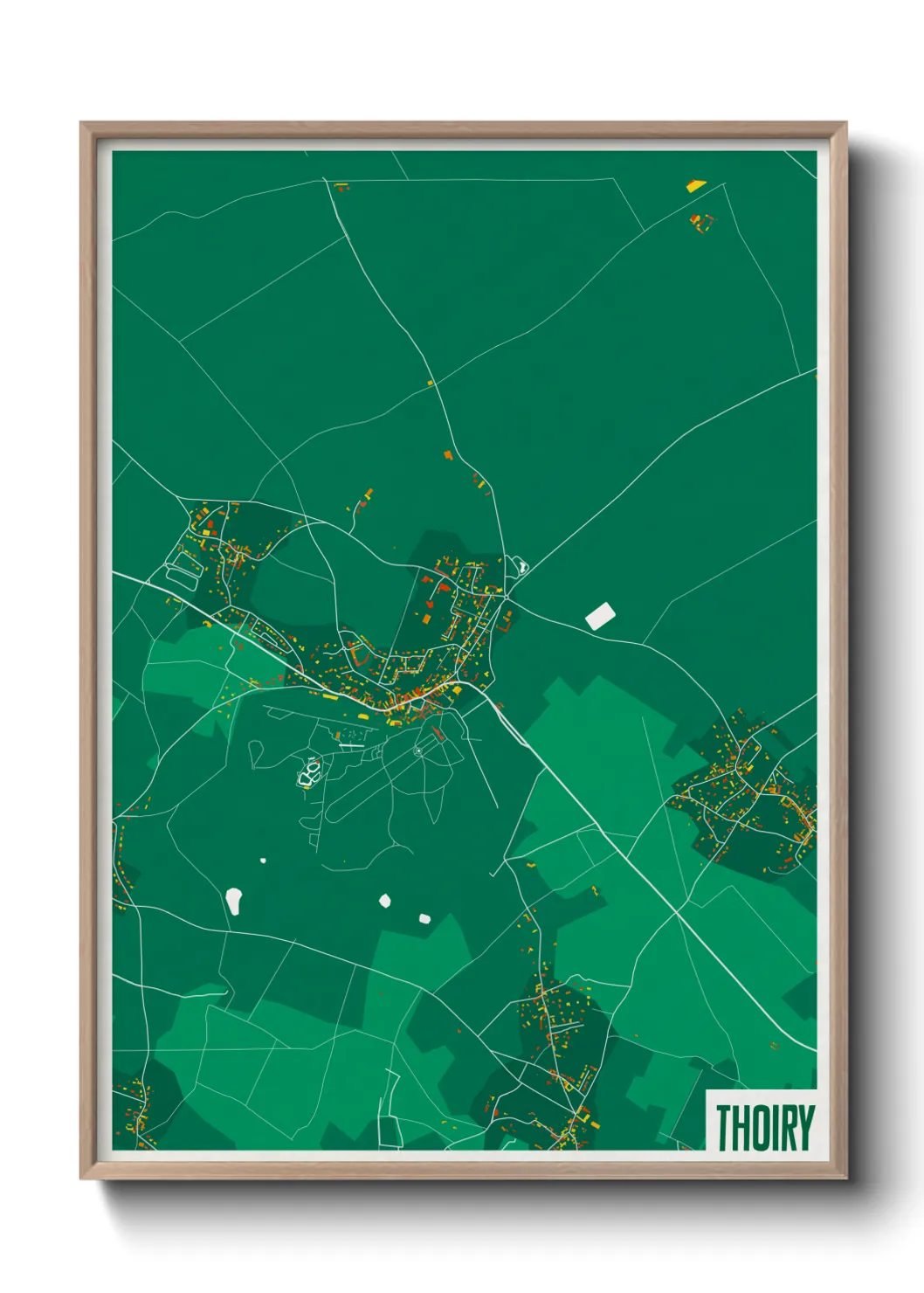 Une affiche de carte sur Thoiry