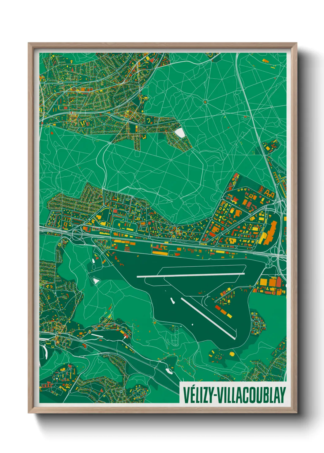 Une affiche de carte sur Vélizy-Villacoublay
