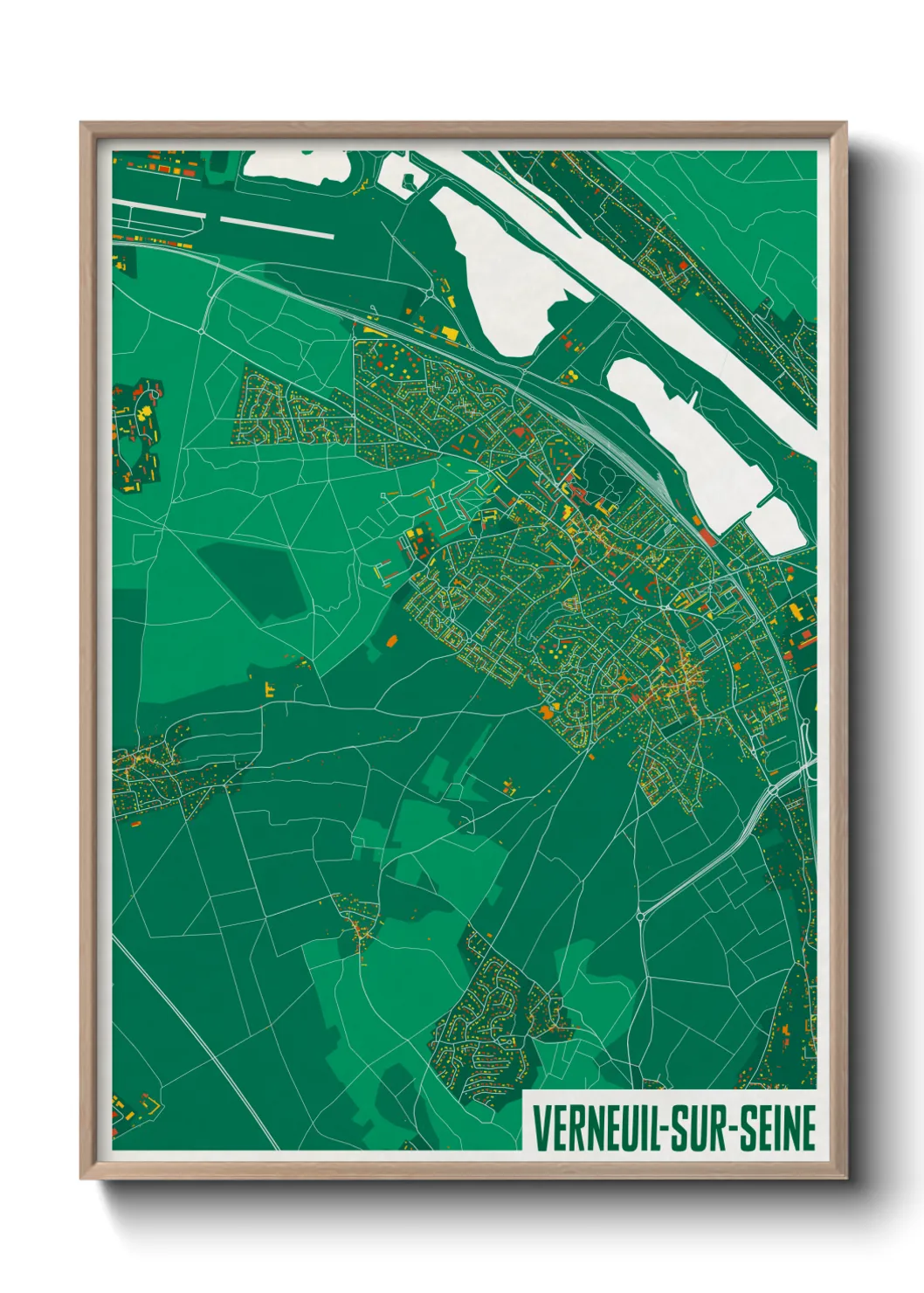 Une affiche de carte sur Verneuil-sur-Seine